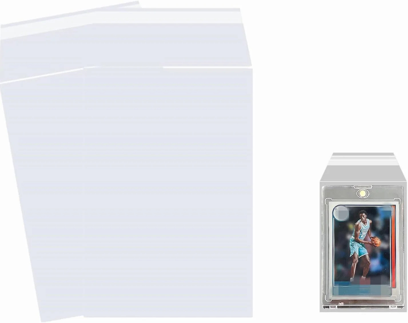 200PCS Resealable Team Bags for One Touch Card Holders 35PT-130PT, Fit Sleeves