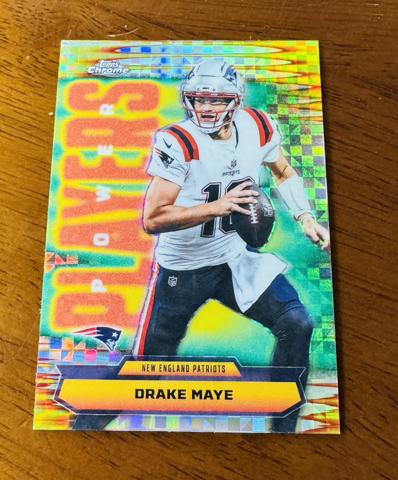 2025 Topps Chrome Power Players #PP-10 Drake Maye X-FRACTOR SP Patriots