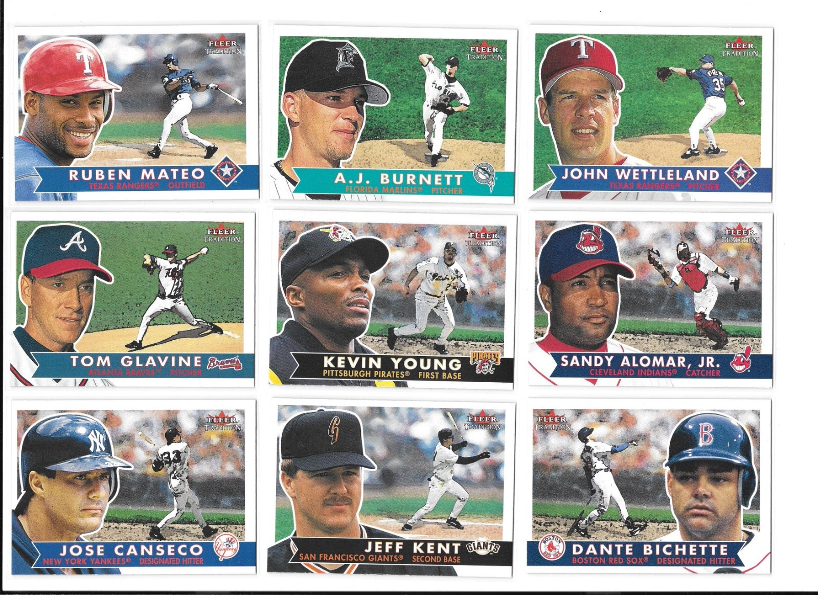 2001 Fleer Tradition Baseball Trading Cards / Choose #s 201 – 450 / mb33