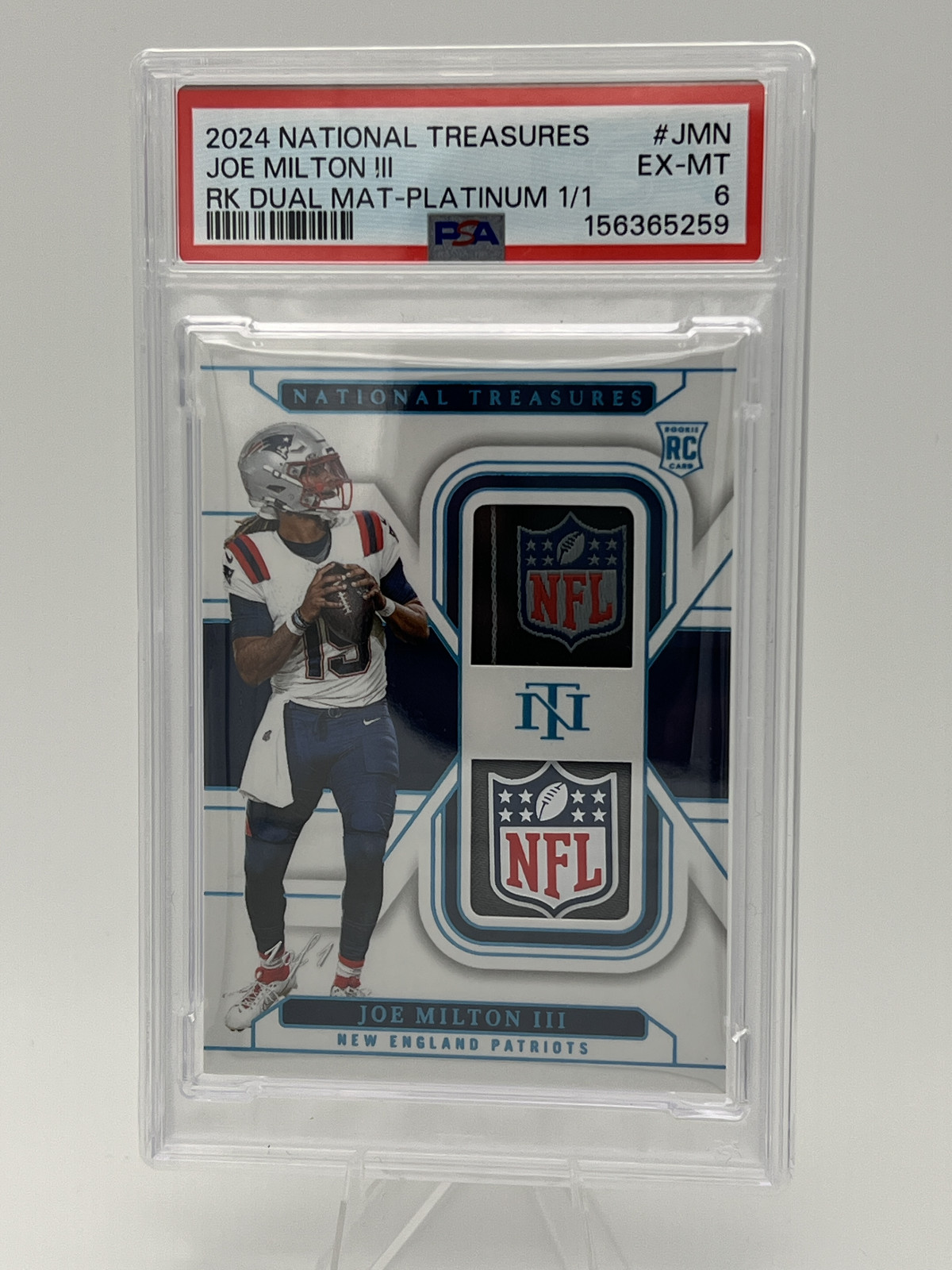 Joe Milton III (RC) 2024 National Treasures Duel NFL Shield 1/1!