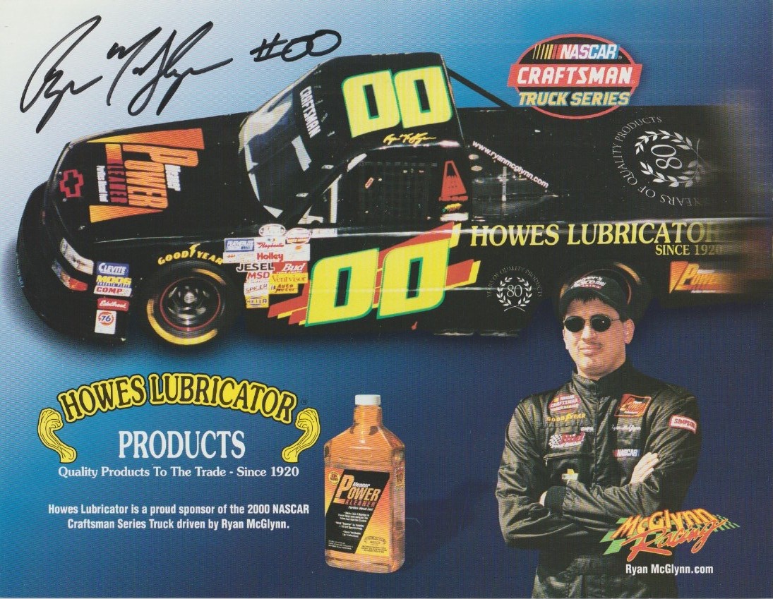 2000 Ryan McGlynn signed Howes Lubricator Chevy Silverado NASCAR CTS Hero Card