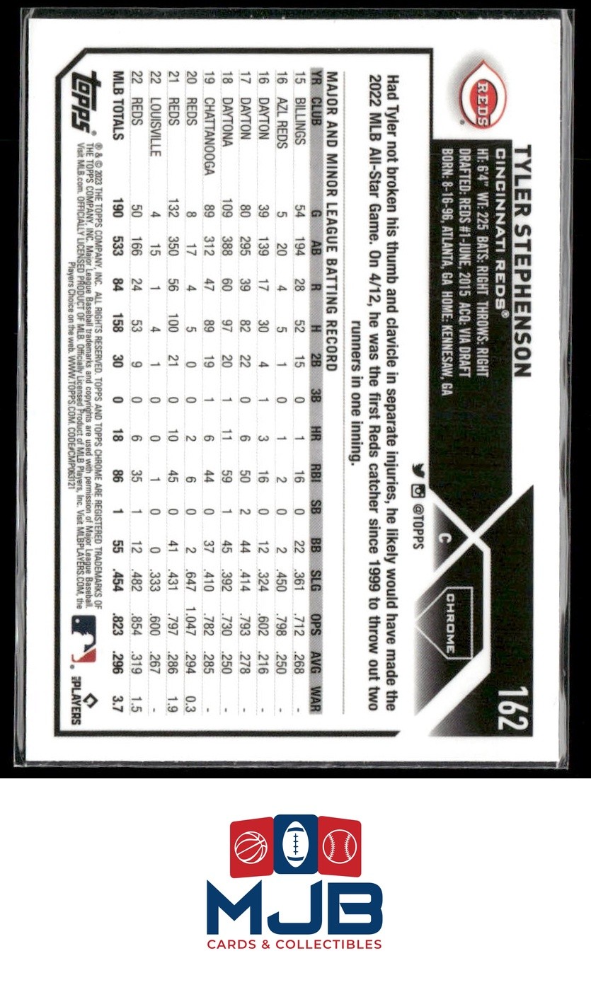 2023 Topps Chrome Tyler Stephenson X-Fractors #162 Cincinnati Reds