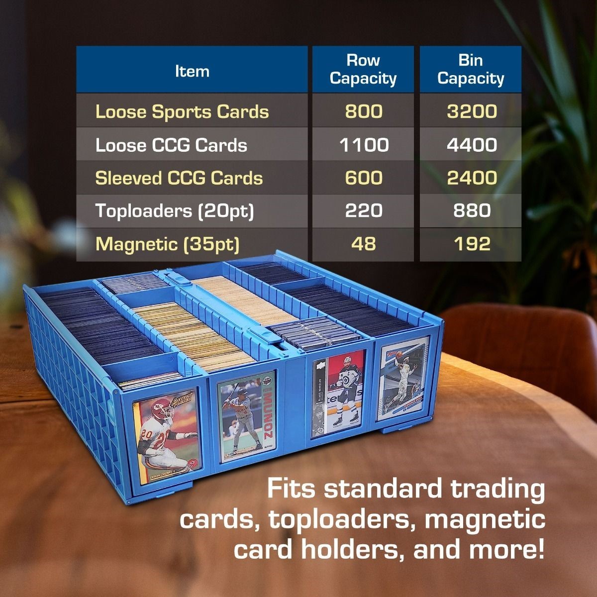 Collectible Card Bin Hold Trading Gaming Toploaders Magnetic / Deck 3200 BCW Box
