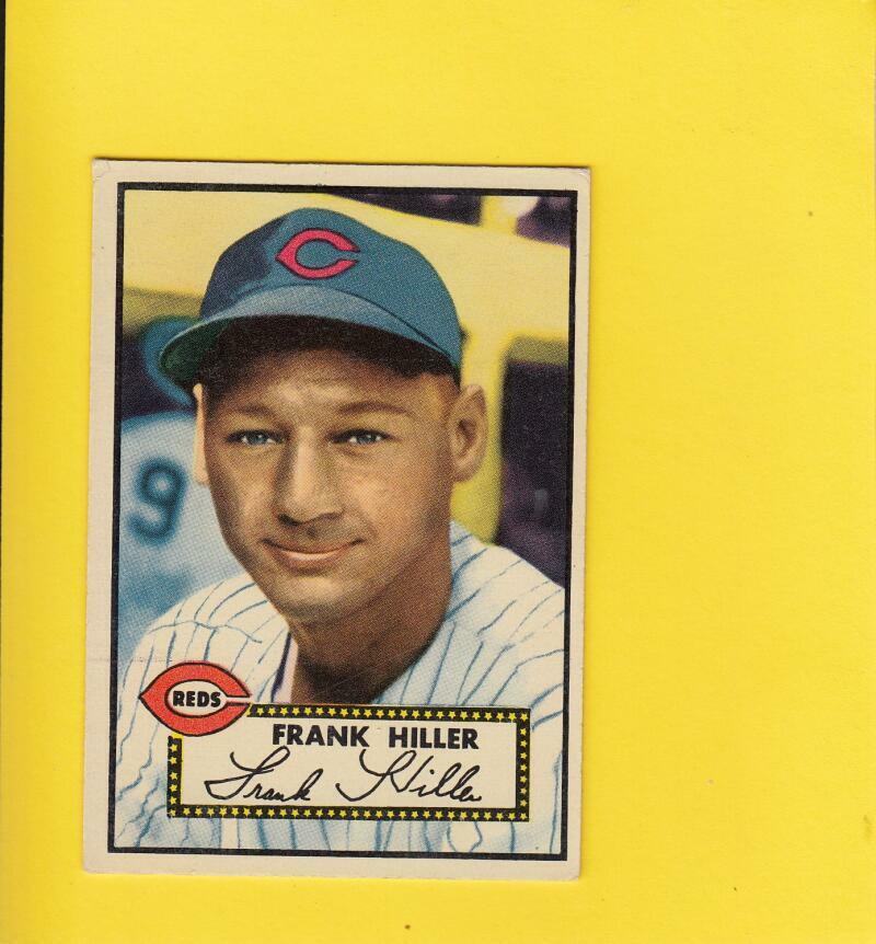 1952 Topps #156 Frank Hiller Cincinnati Reds VG+ RC Rookie Lot # 13283
