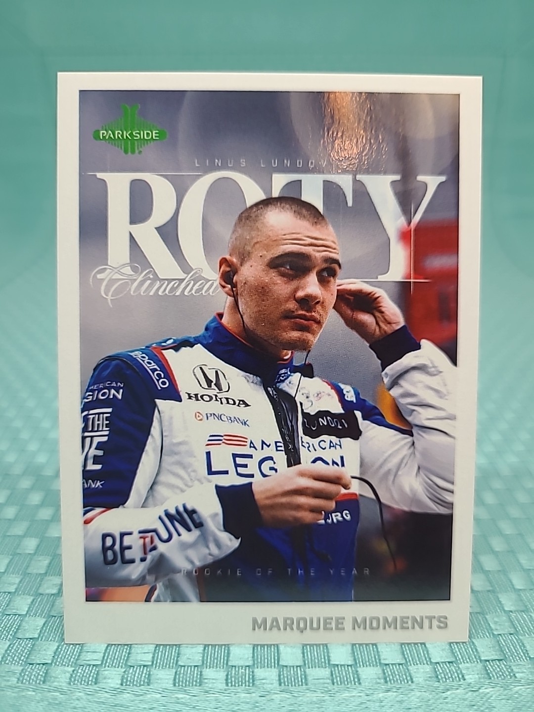 2025 Parkside Indycar Marquee Moments Linus Lundqvist ROTY MM-54