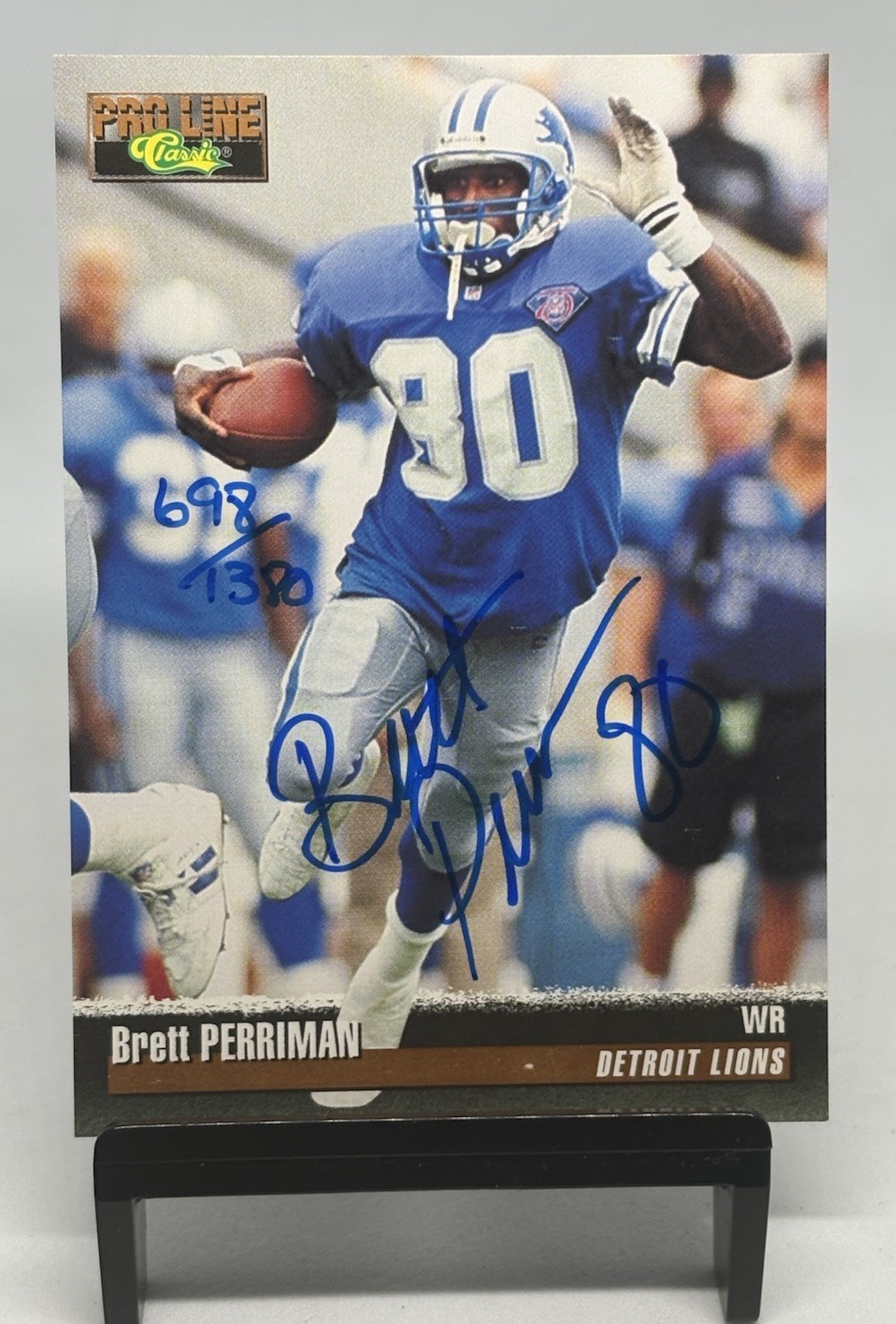 1995 Classic Pro Line Autographs Brett Perriman /1380 Lions