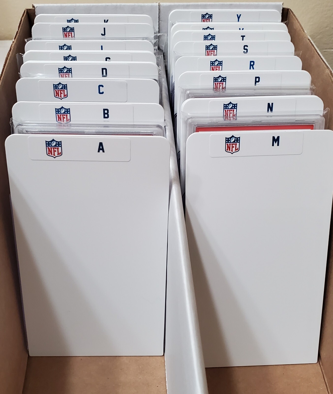 (26) GRADED Slab & Sports Card Dividers with 26 FREE NFL A-Z Labels Set