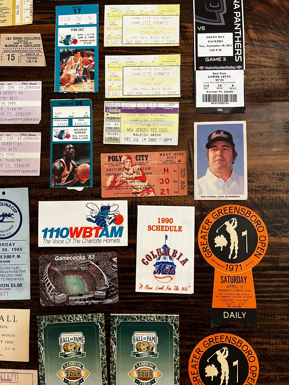1920’s – 1990’s Sports Tickets – Stubs – Pocket Schedules MLB NFL NBA PGA CFB