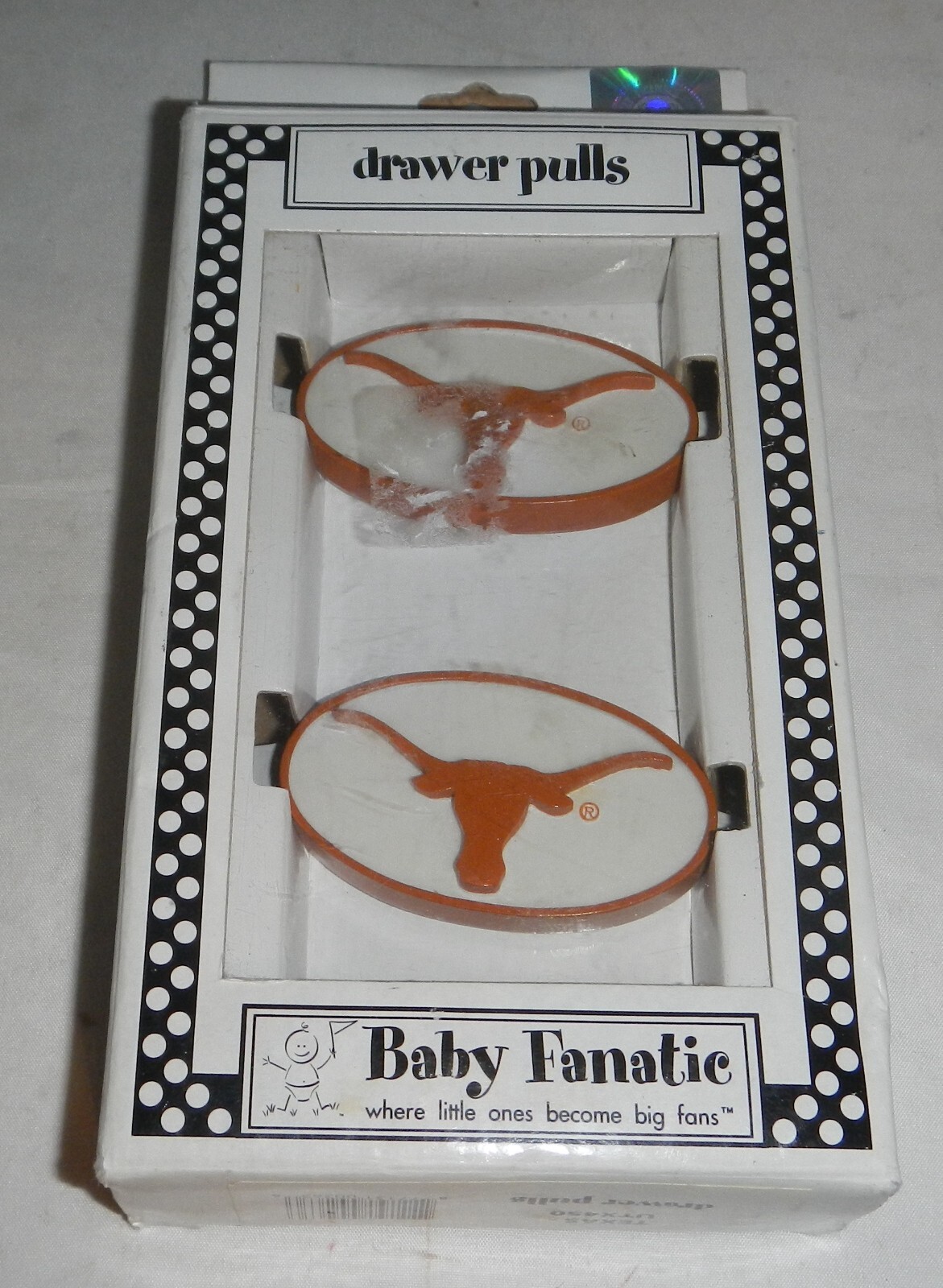 University of Texas UT Longhorns Cabinet Knob Drawer Pulls Set of 2 Baby Fanatic