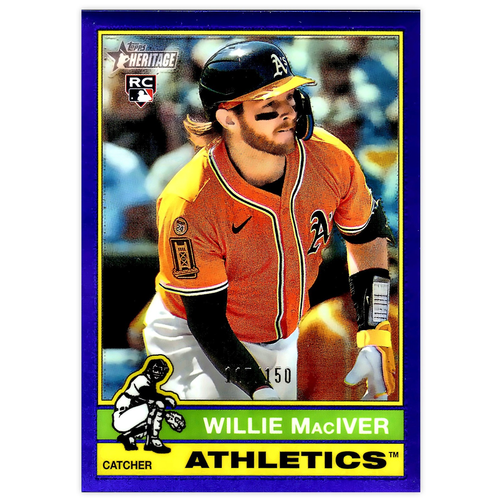 Willie MacIver Rookie #/150 Topps Heritage 2025 #533 Chrome Blue Refractor