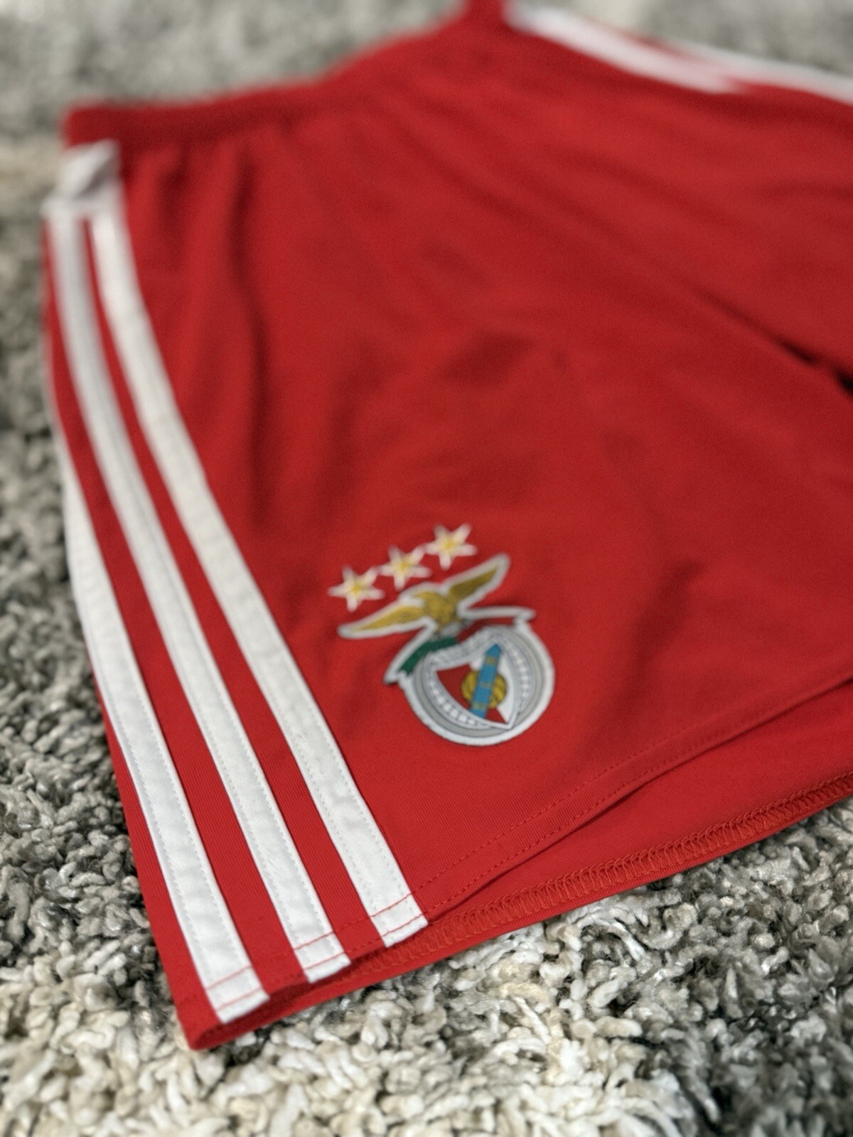 Official adidas Men’s SL Benfica Football Home Soccer Shorts Size S Red/White