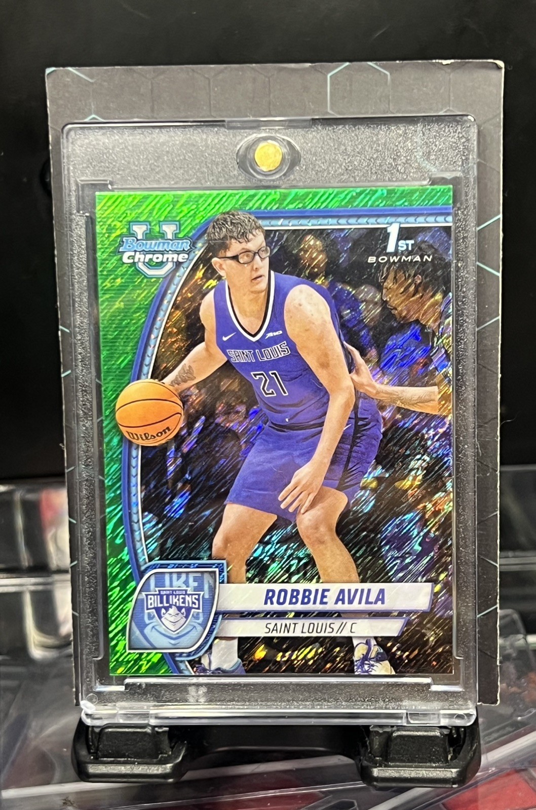 Robbie Avila 2024-25 Bowman University Chrome Green Shimmer Refractor #61 SSP😍