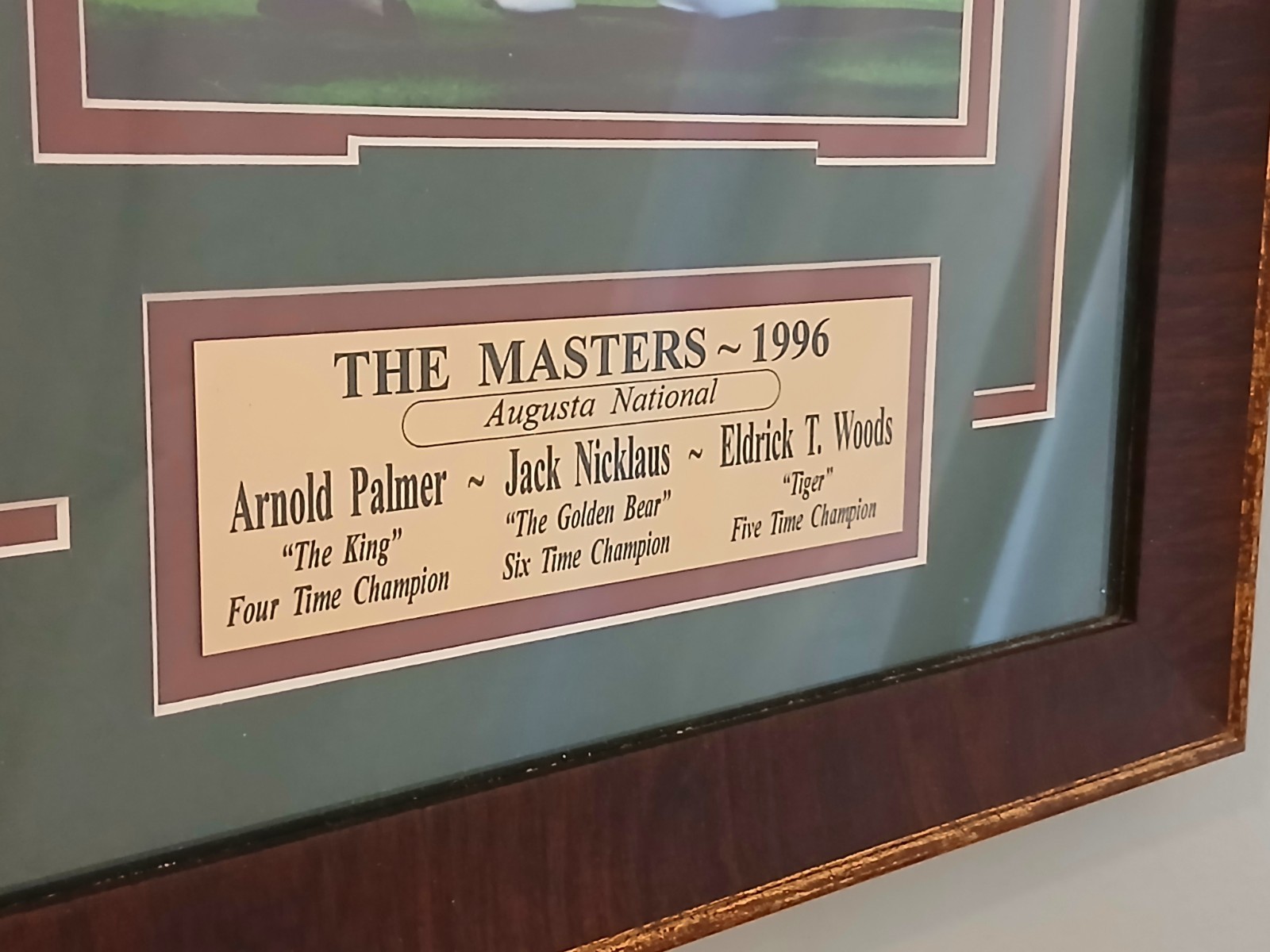 1996 Masters Commemorative Print – Arnold Palmer, Jack Nicklaus, and Tiger Woods