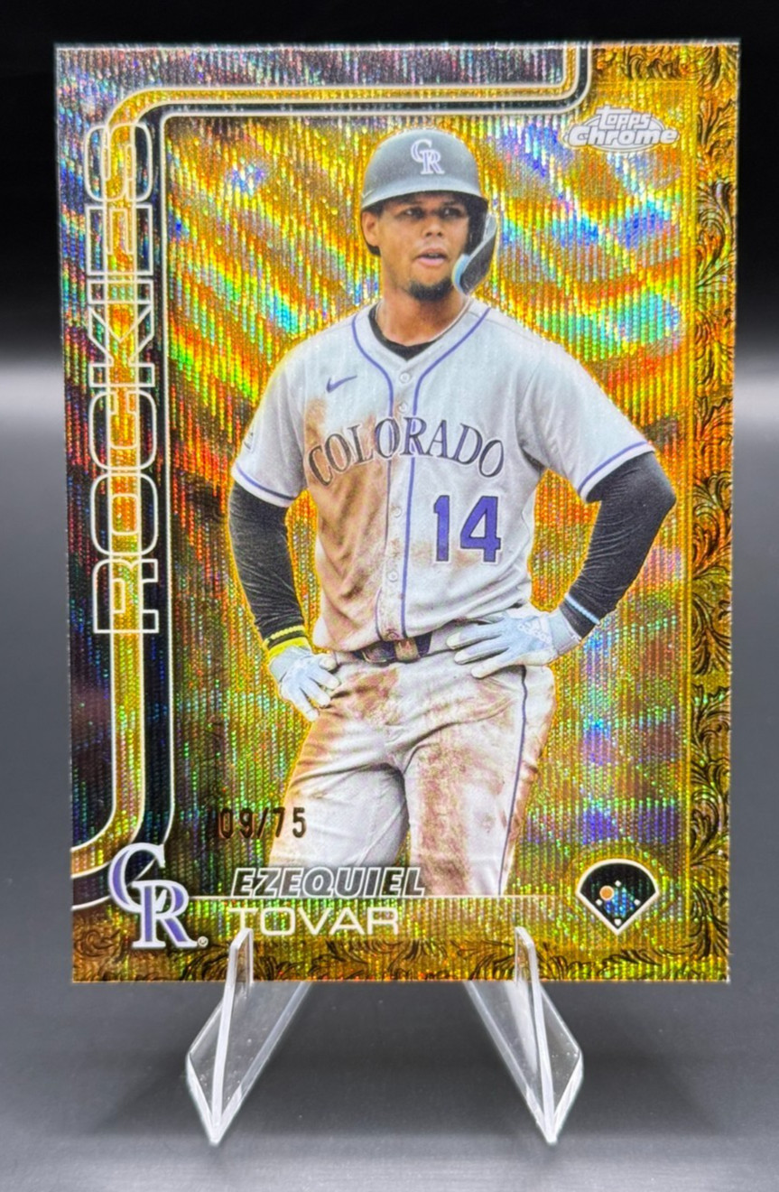 2025 Topps Gilded Collection – Ezequiel Tovar #140 Gold Wave Refractor /75