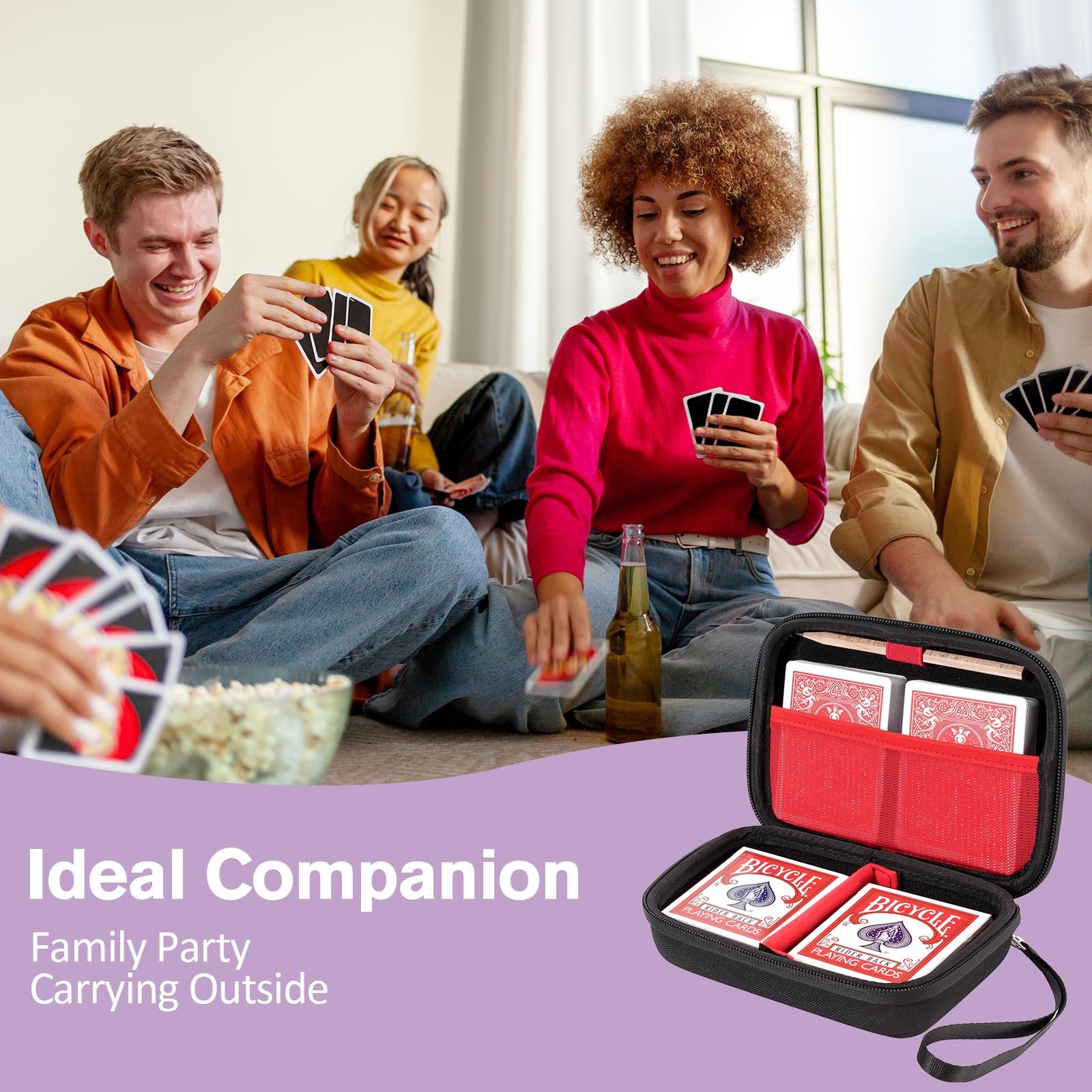 Collectible Trading Card Case, Hard Travel Carrying Storage Box Holds 300+ Cards