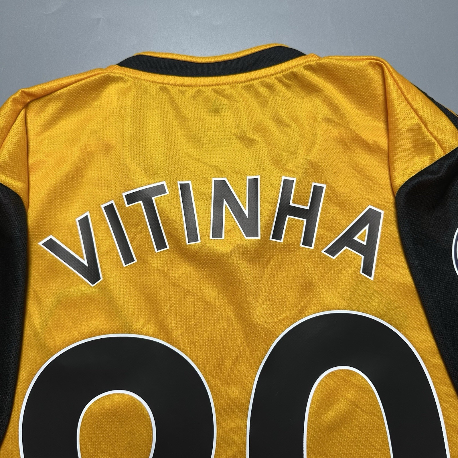 WOLVERHAMPTON ADIDAS 2020/2021 FOOTBALL HOME JERSEY #20 VITINHA SIZE “L” FJ4503