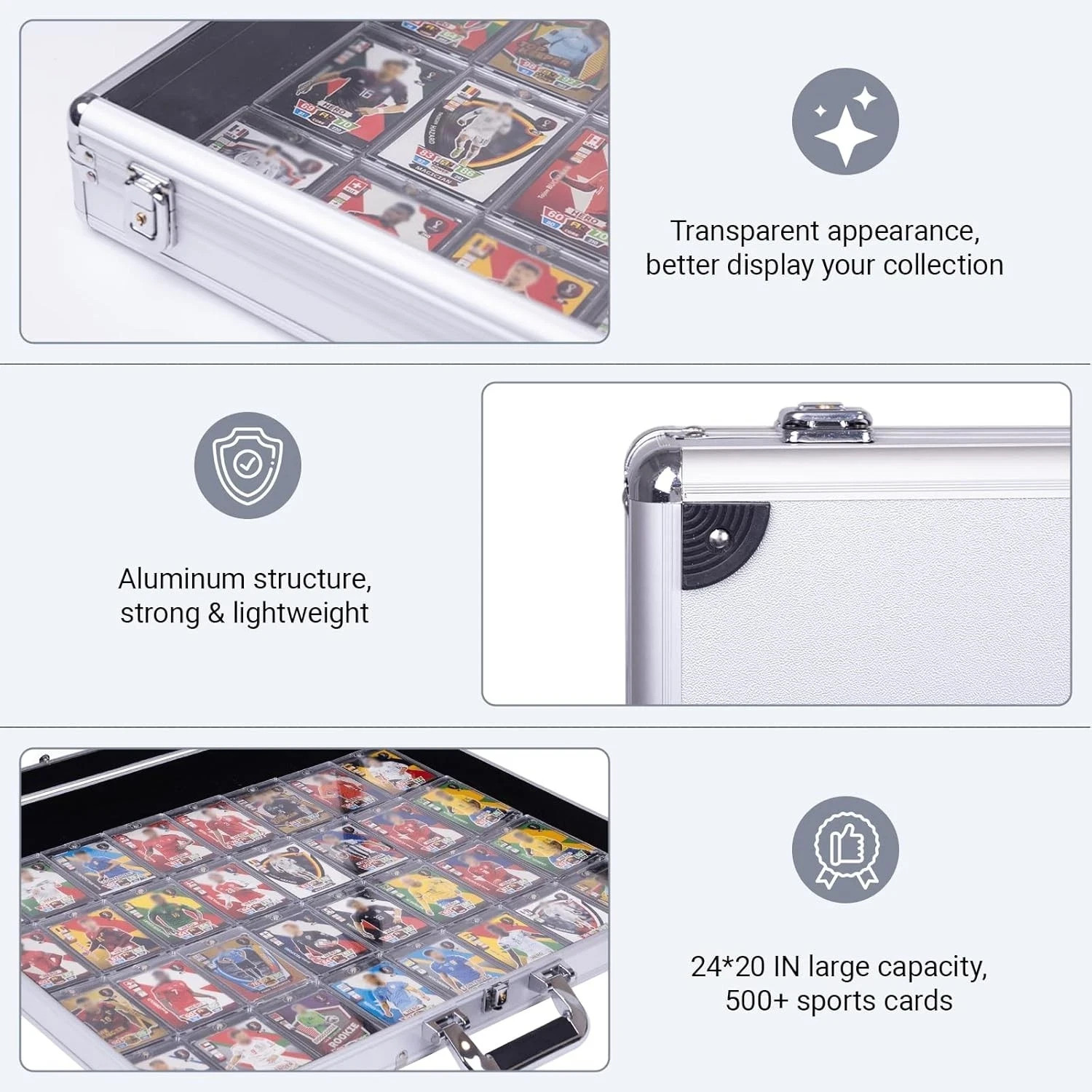 Card Show Display Case Large Aluminum 24 X20 Lockable Trading Card Display Case