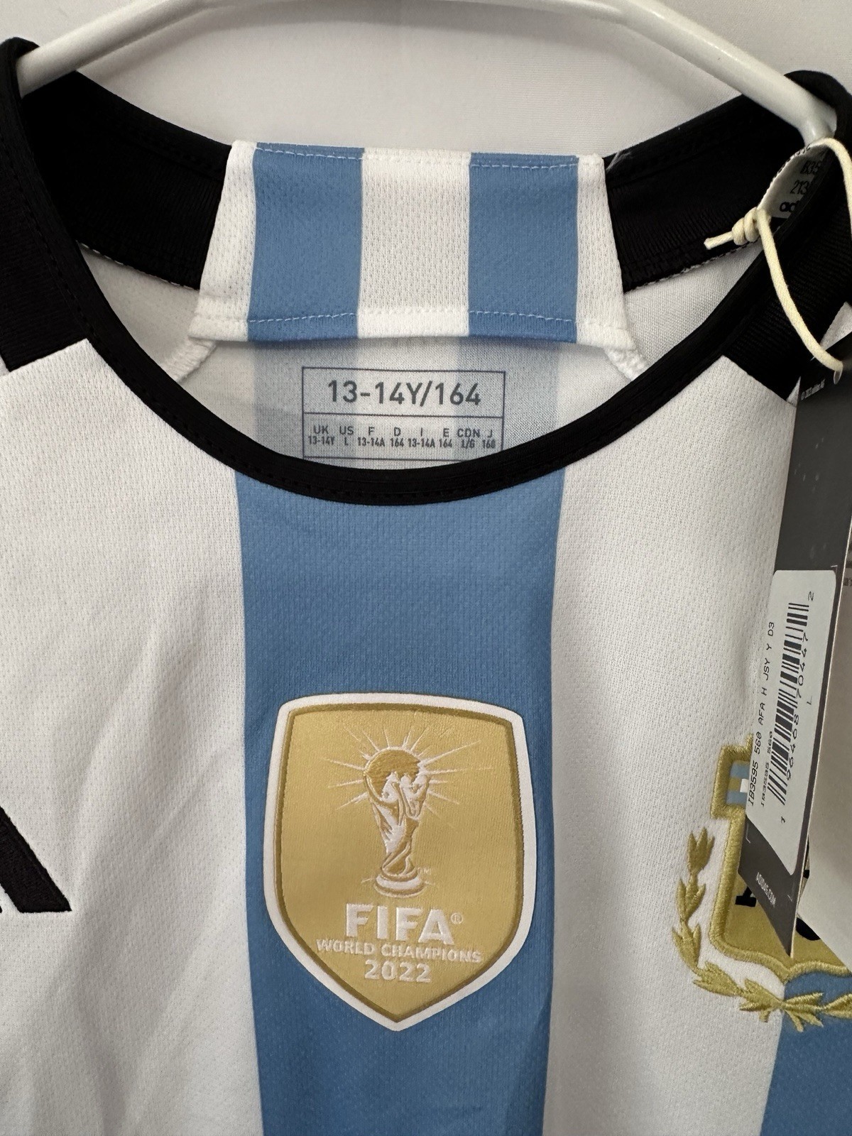adidas Argentina World Cup 2022 Kids Youth jersey Size 13-14Y