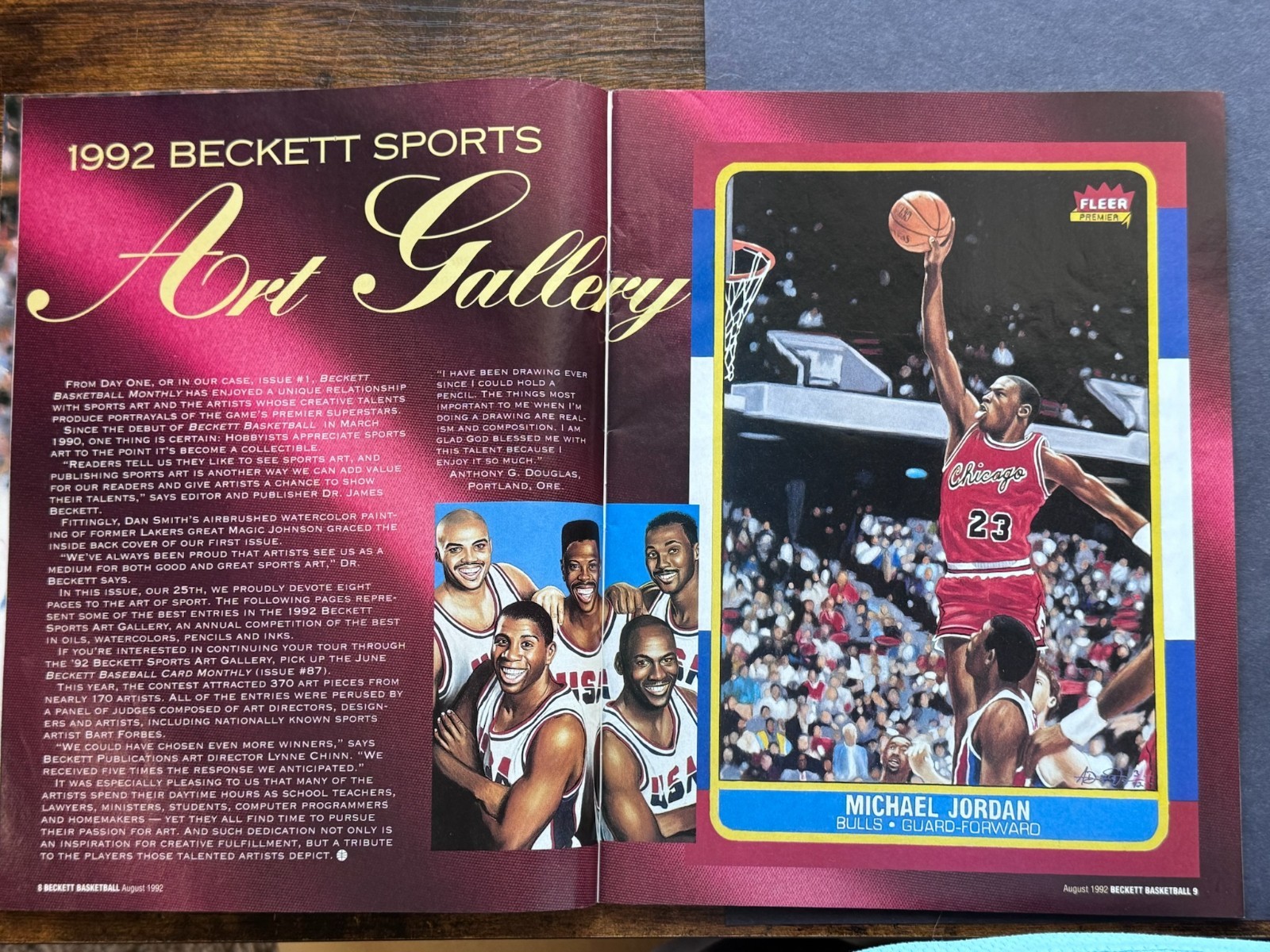 Vintage 90s NBA Basketball Card & Magazine Bundle Jordan Magic Bird Dream Team