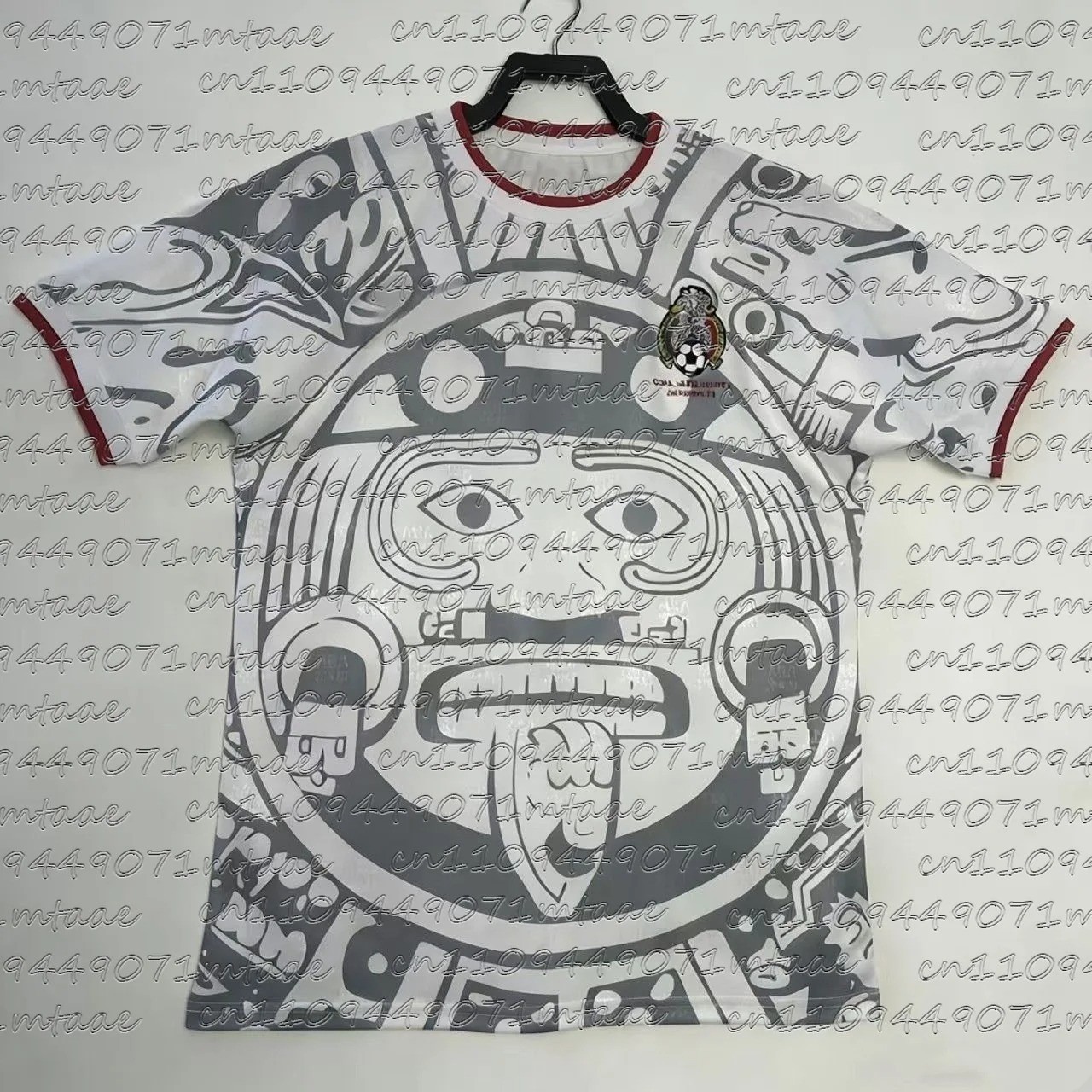 Unisex 2026 World Cup Mexico Home Soccer Jersey,Aztec Geometric Pattern