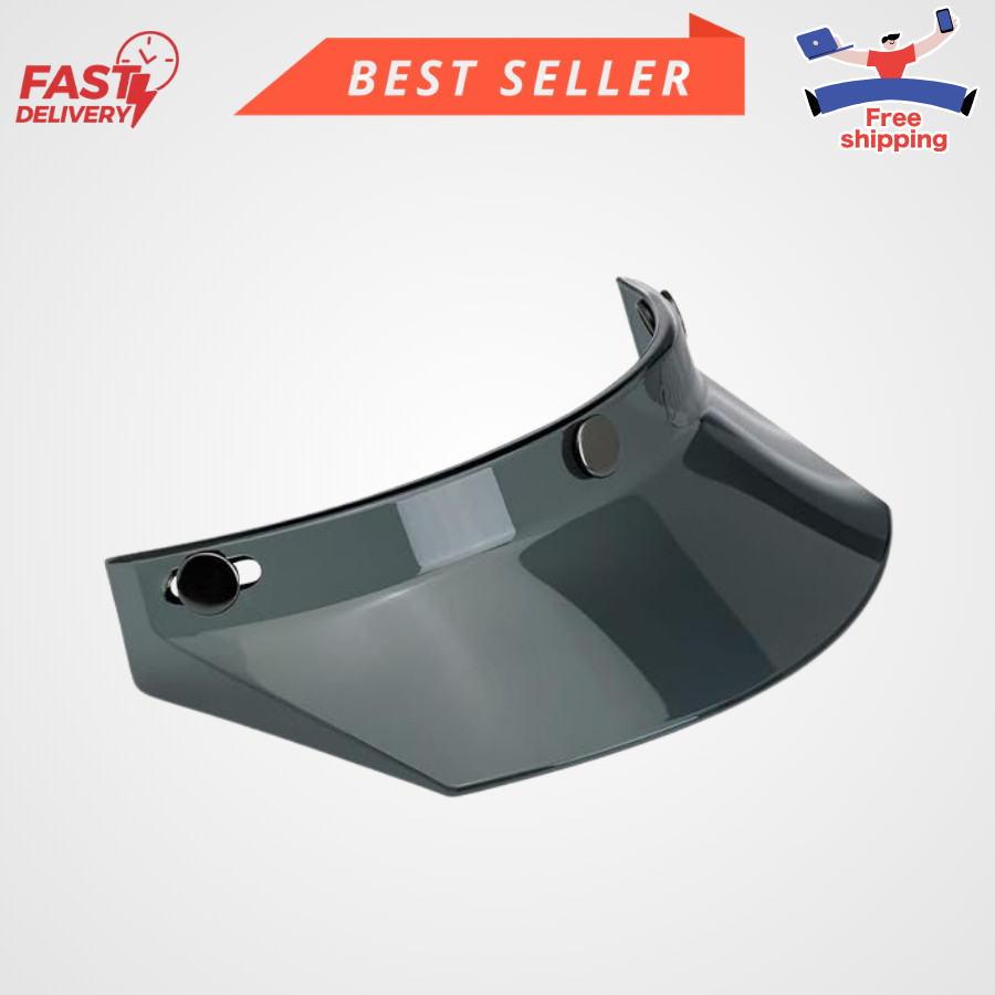 3 Snap Moto Visor Universal Fit for Helmets | Motocross Retro Vintage Modern Sty