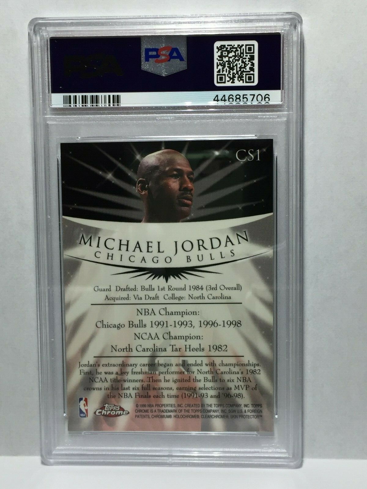 1998 Topps Chrome Champion Spirit #CS1 Michael Jordan PSA 9 MINT HOF BULLS MVP