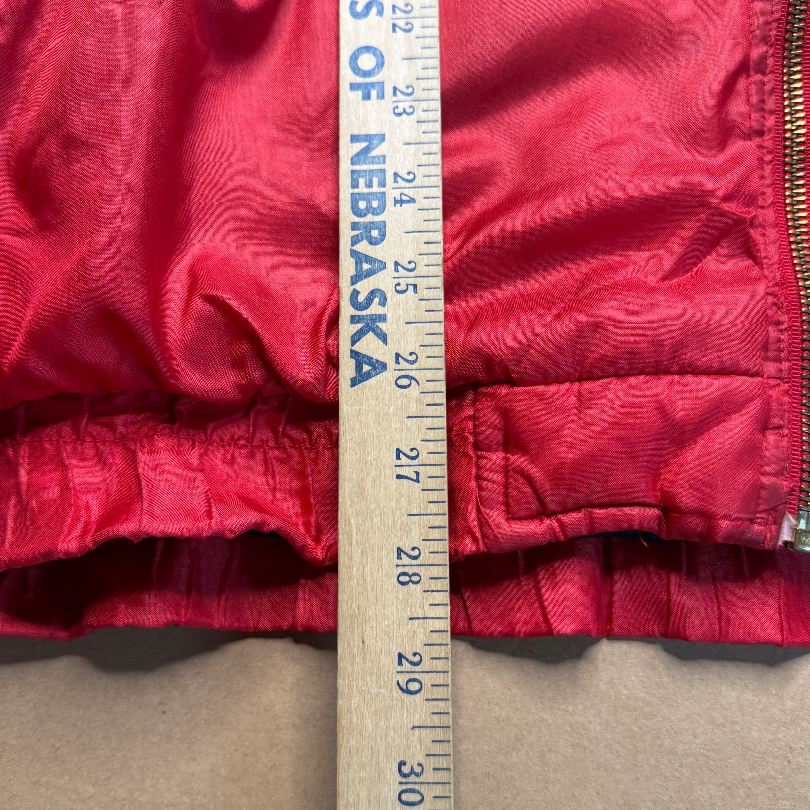 Vintage Nebraska Huskers Jacket XL Red Black Full Zip NCAA Hidden Hood *Read