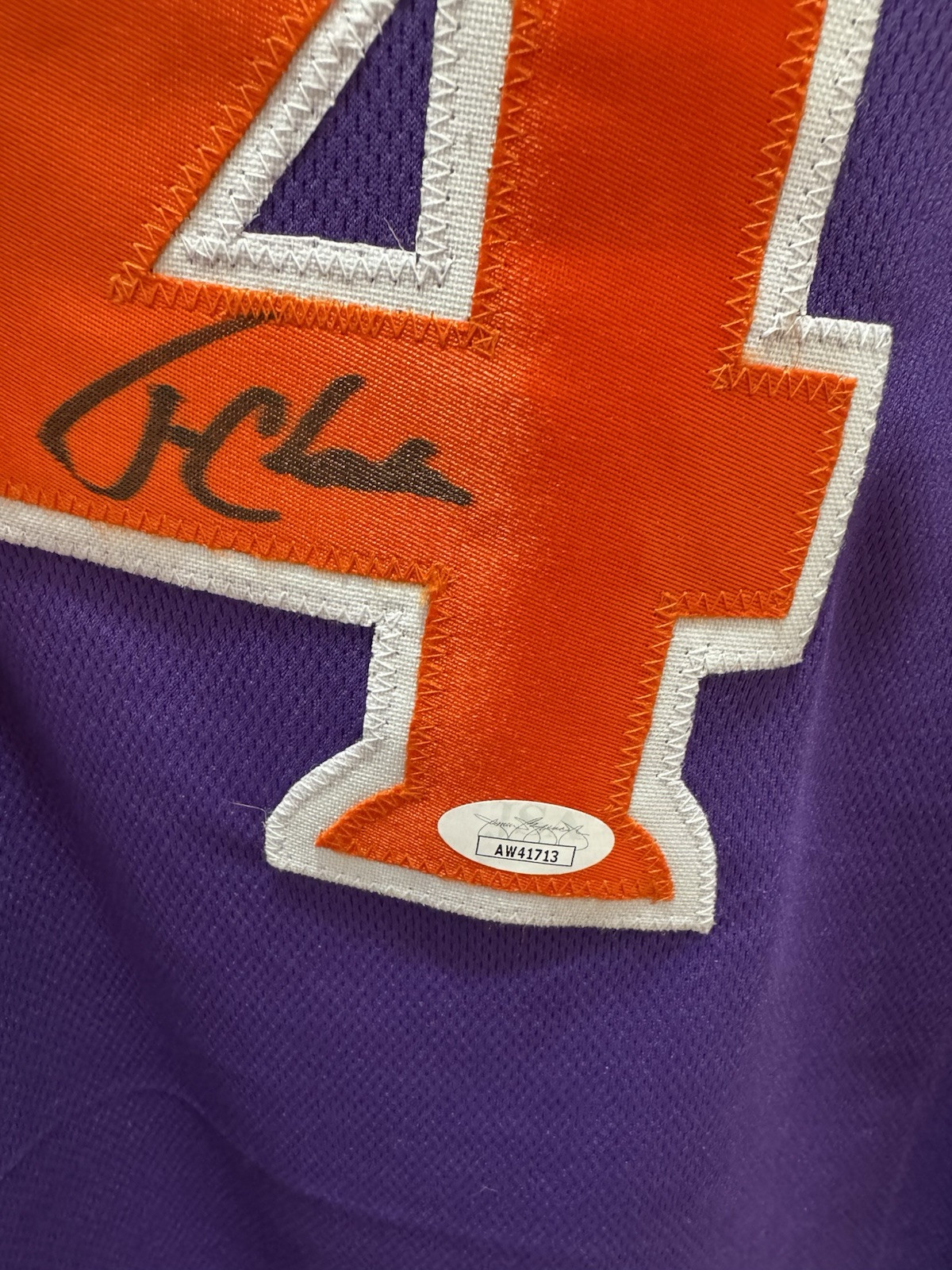 Tom Chambers Signed Phoenix Suns Jersey (JSA COA) 4xAll-Star Power Forward