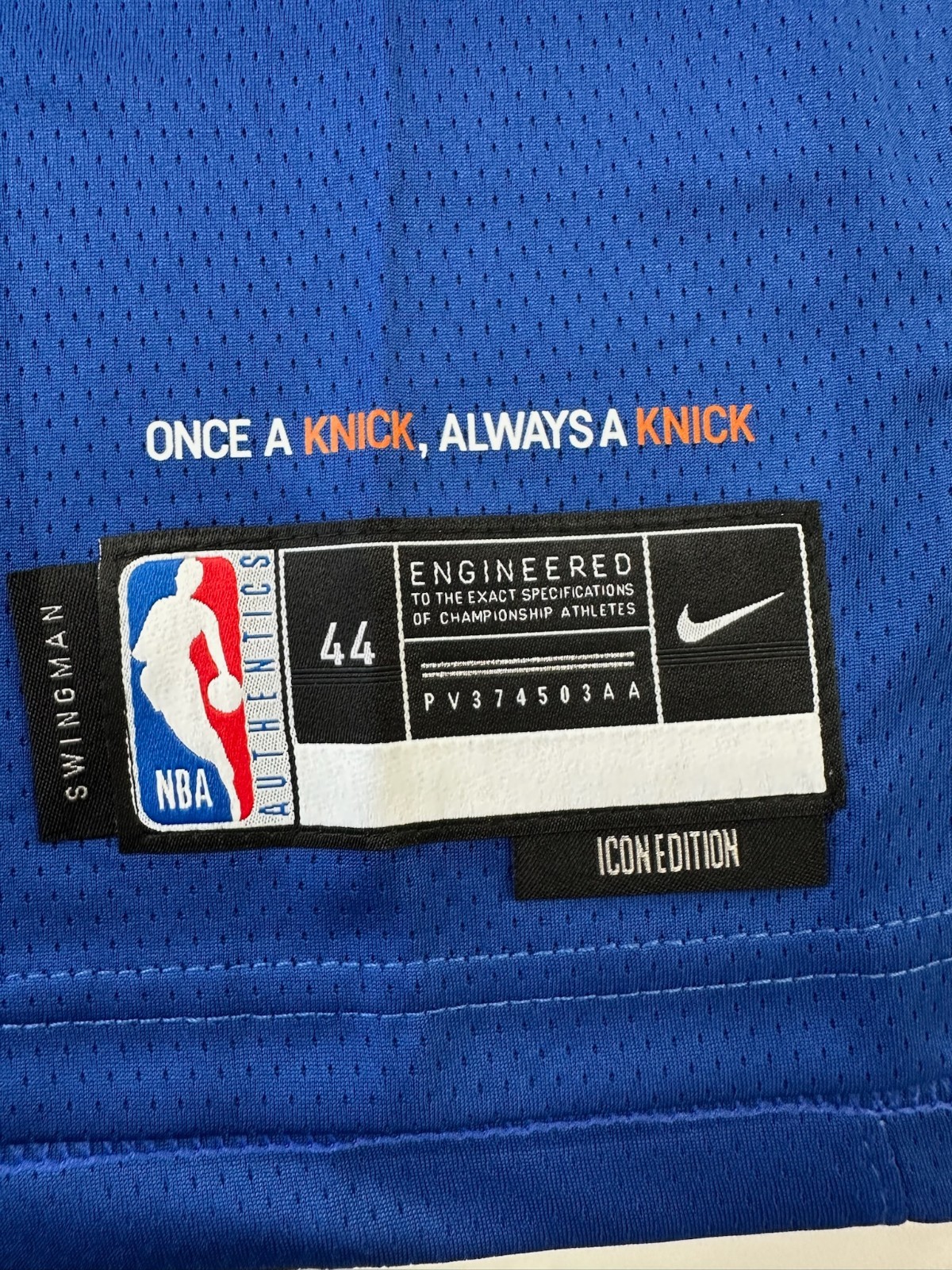 Karl Anthony Towns New York Knicks NBA Finals Icon Edition Size M Jersey