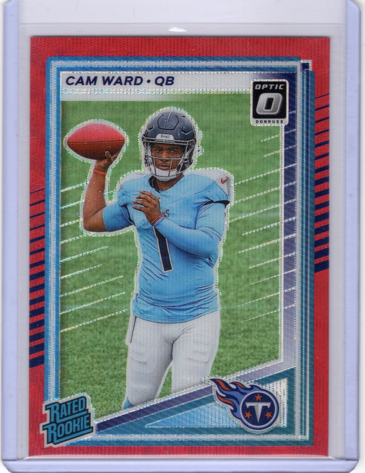 2025 Panini Donruss – Rated Rookie Cameron Ward #350 Optic Preview Red Wave…