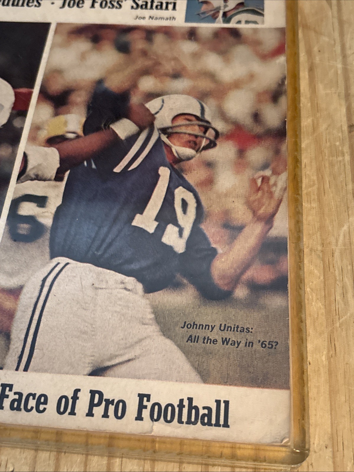 Touchdown 1965 Vintage Sports Football Magazine Joe Namath Jets Cookie Gilchrist