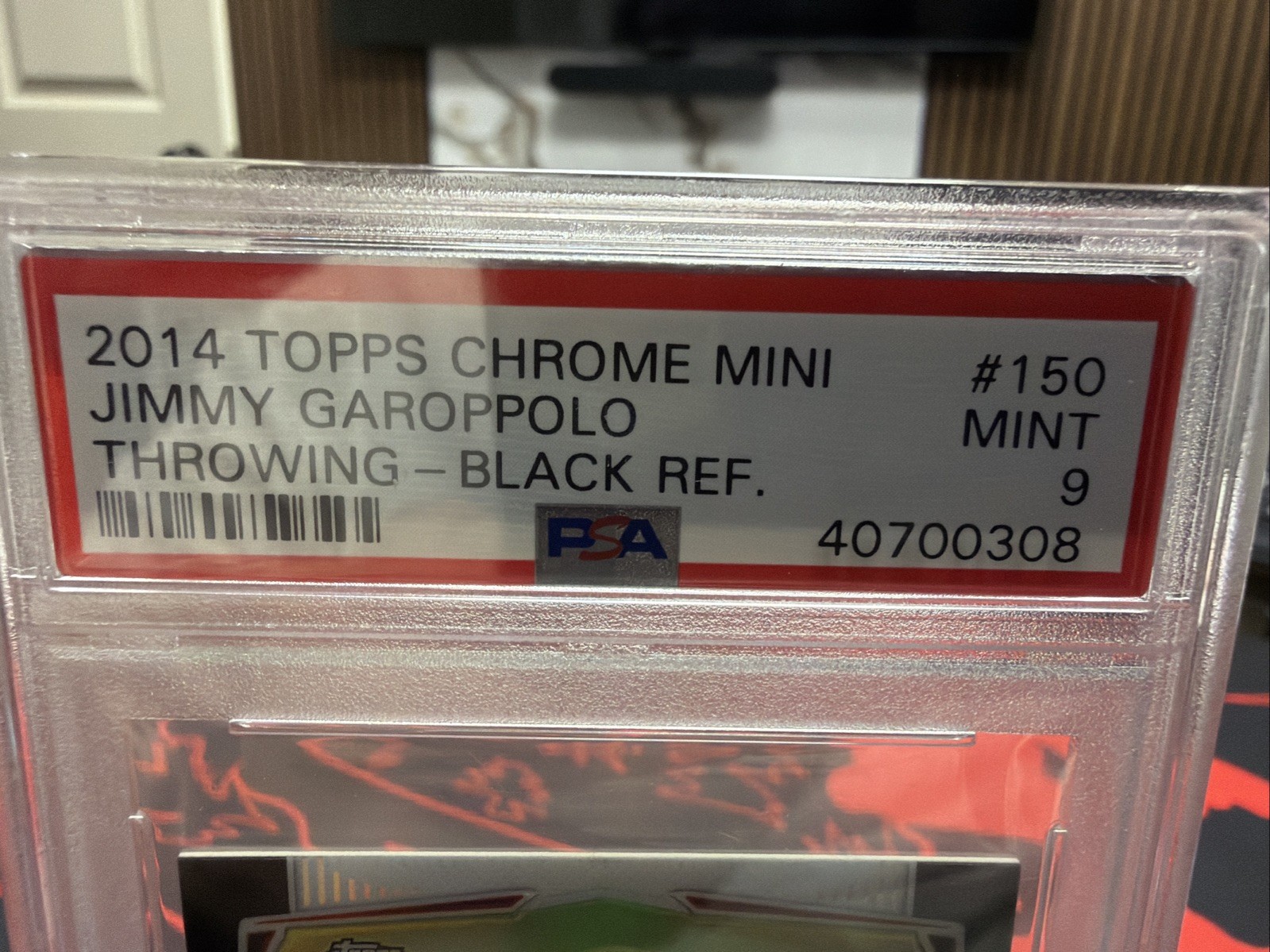 2014 Topps Chrome – Jimmy Garoppolo #150 Black Refractor 07/15 (RC)