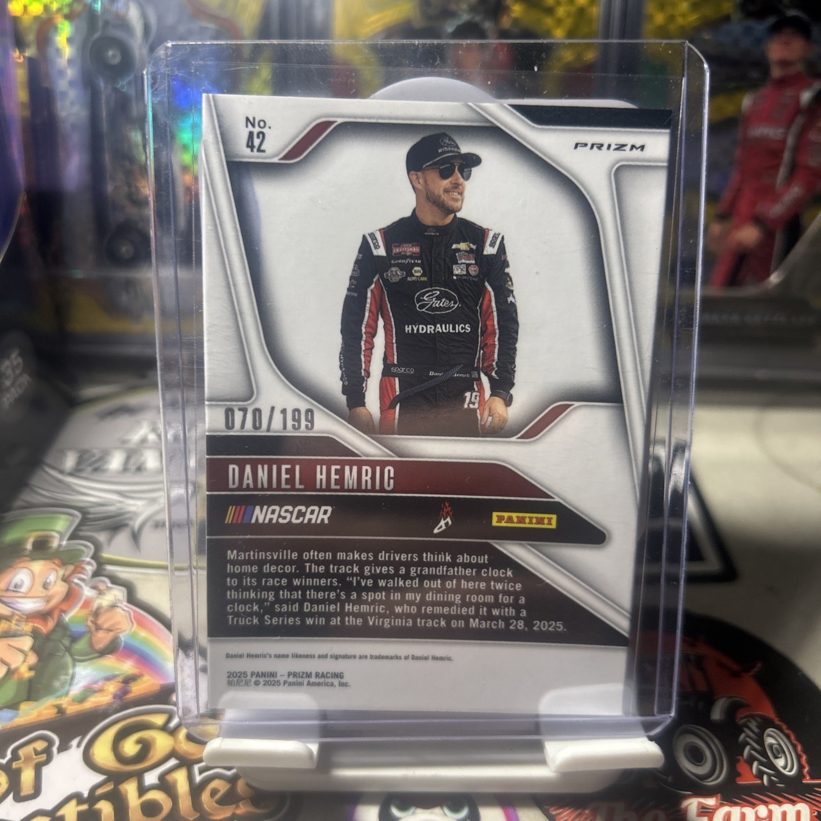 2025 Panini Prizm Nascar Racing – Daniel Hemric /199 Red Pulsar Prizm #42