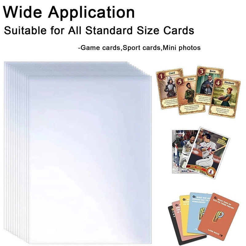 100-500Pcs Soft Penny Card Sleeves Card Holder For Pokemon Football Game Card