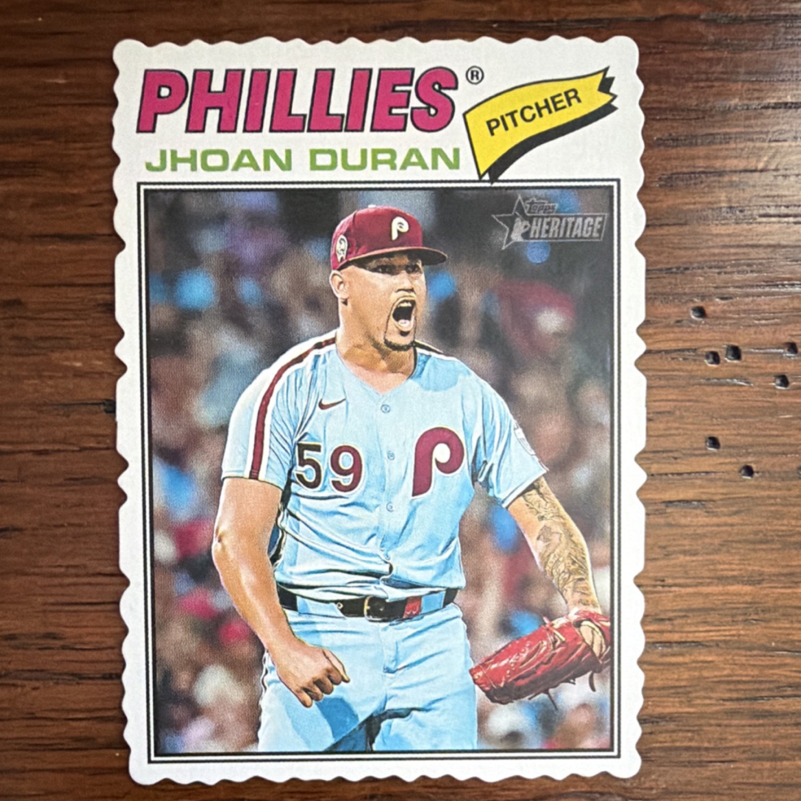 Topps 2026 Heritage Jhoan Duran Phillies SP Deckle Edge #14