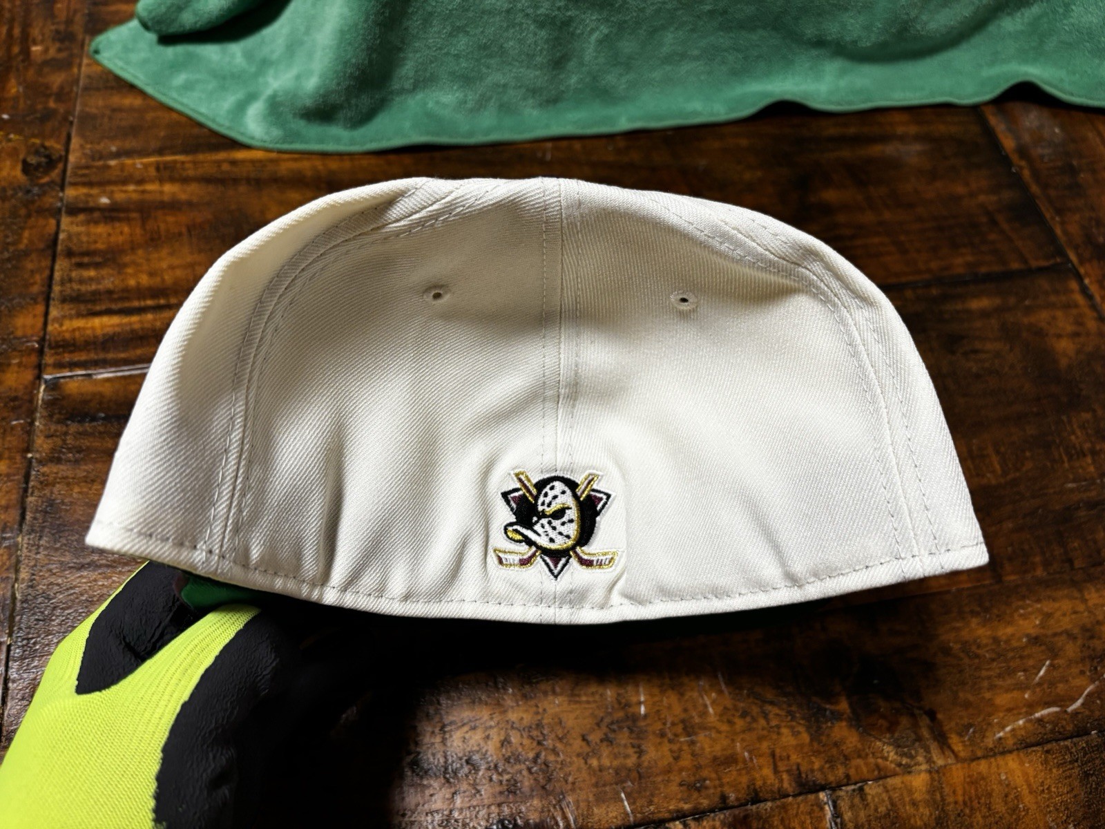 Anaheim Mighty Ducks Off White Plum New Era Fitted 7 3/4 Green Glow In The Dark