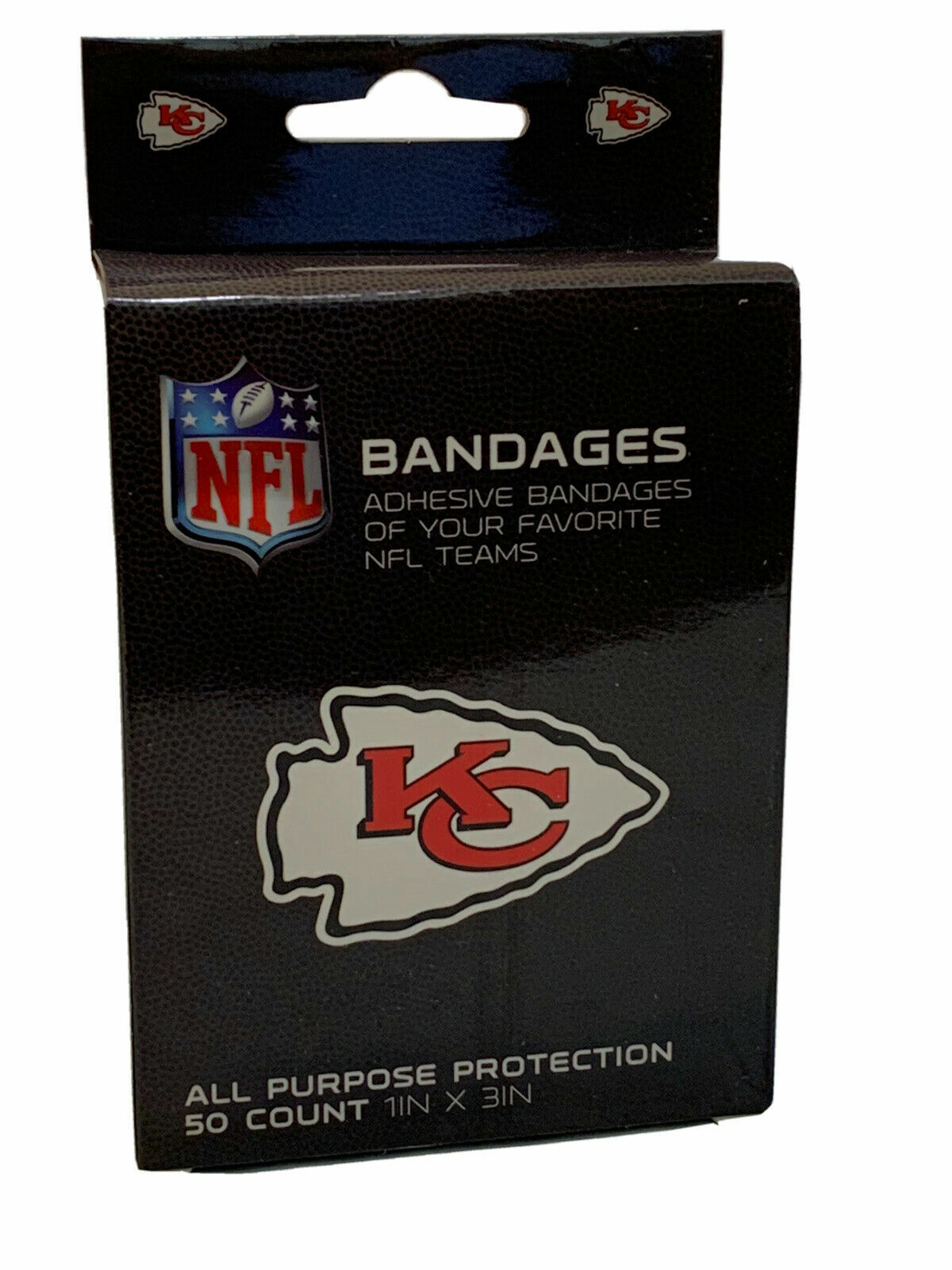 NFL Team Logo Bandages 1″x 3″, 50 Count in Box-Officially Licensed