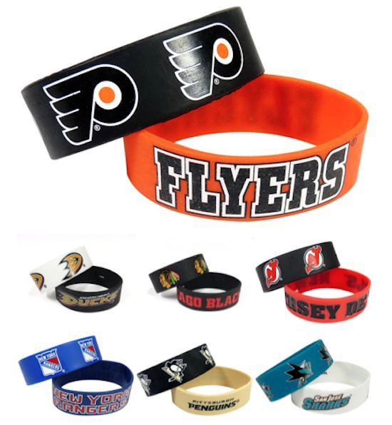 NHL Rubber Silicone Wristband Wrist Band Bracelets – Choose Your Team