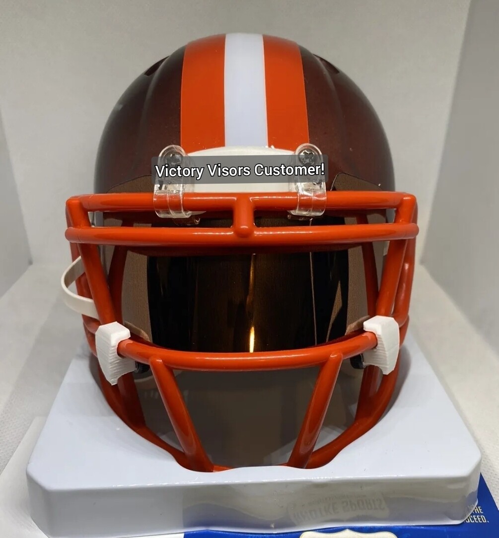 Mini Chrome Mirror *ULTRA FLEX* Football Helmet Visors. Flat Style.