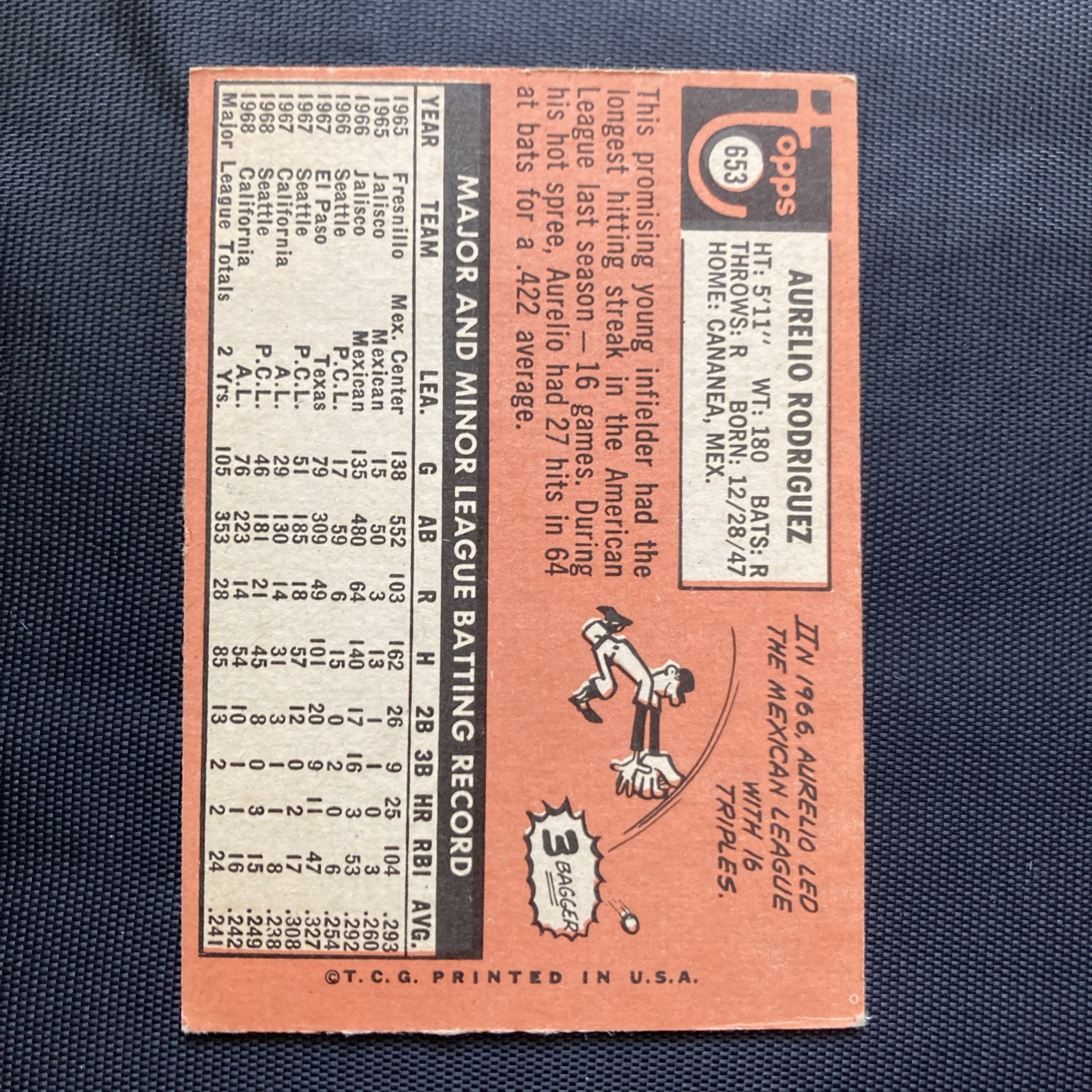 1969 Topps – High # Aurelio Rodriguez, Leonard Garcia #653 (RC)