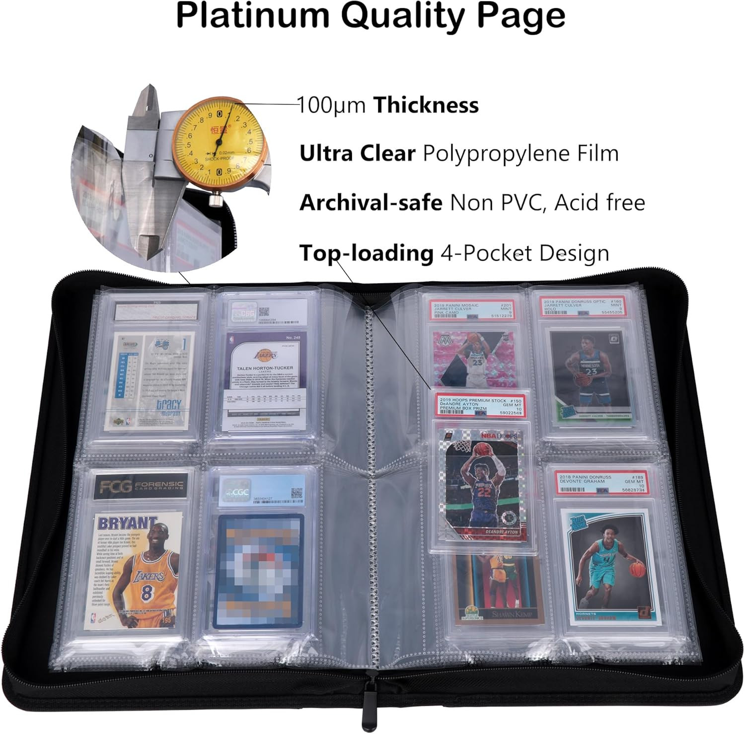 Psa-Sized Slab Binder, Graded Card Binder Fit 40 PSA Slabs Includes 40 Psa-Sized