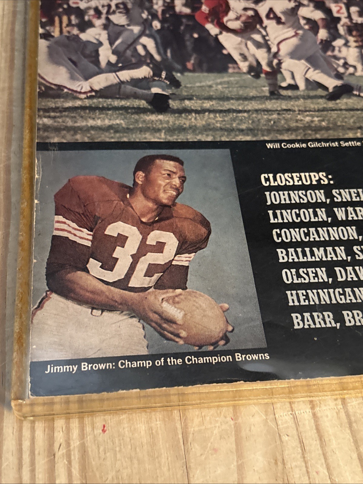 Touchdown 1965 Vintage Sports Football Magazine Joe Namath Jets Cookie Gilchrist