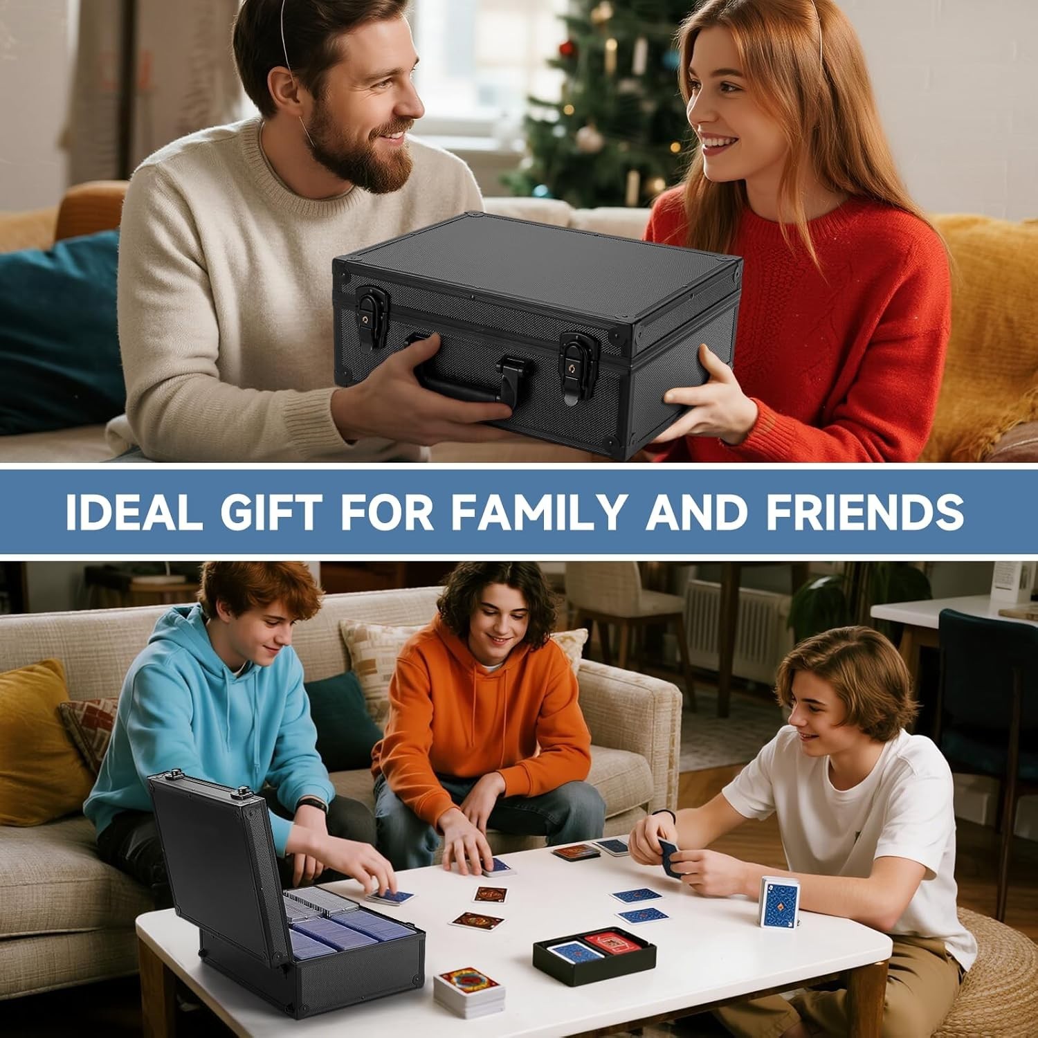 Large Capacity Card Storage Box with Foam Protection for 600+ Toploader Cards
