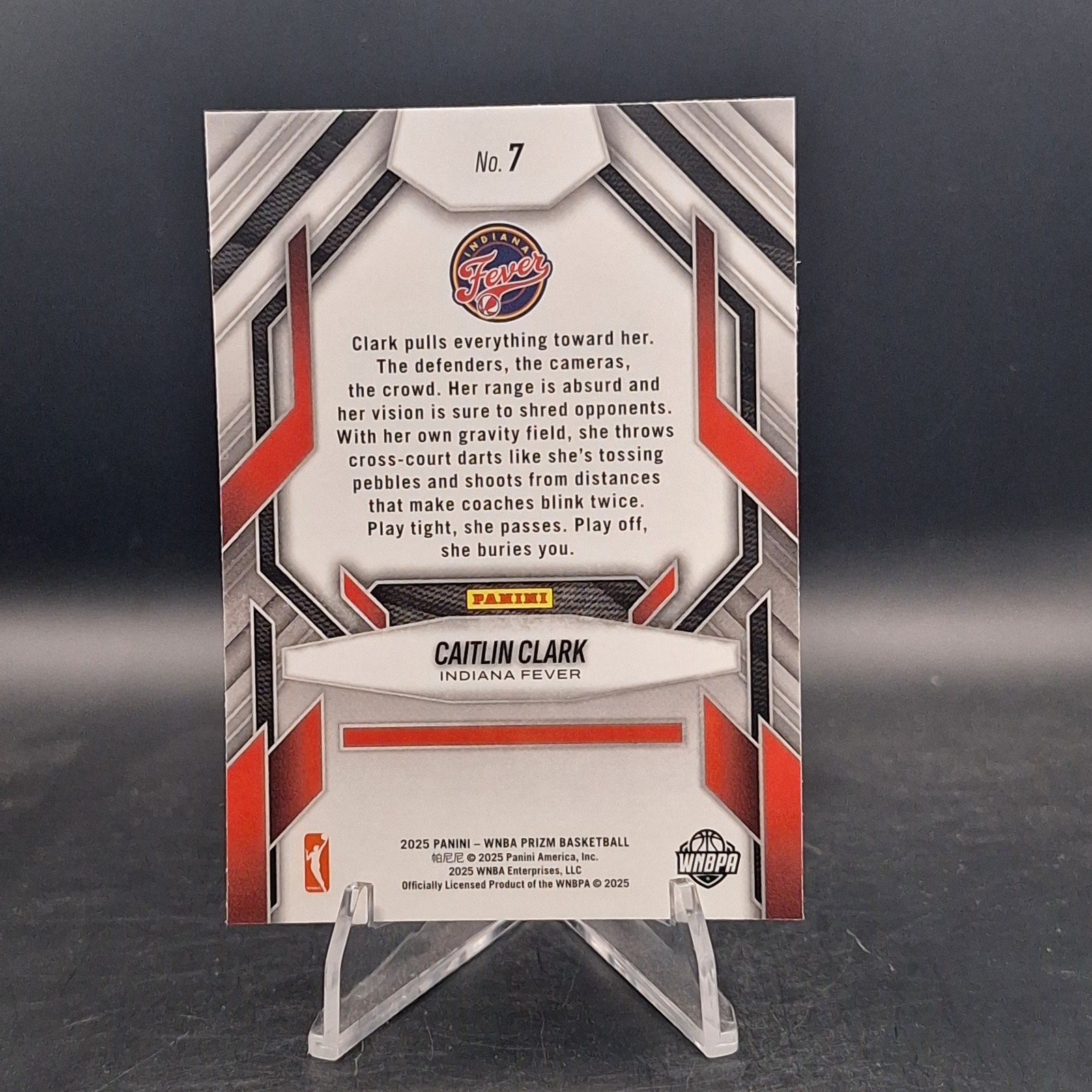 2025 Panini Prizm WNBA CAITLIN CLARK Fearless #7 Insert