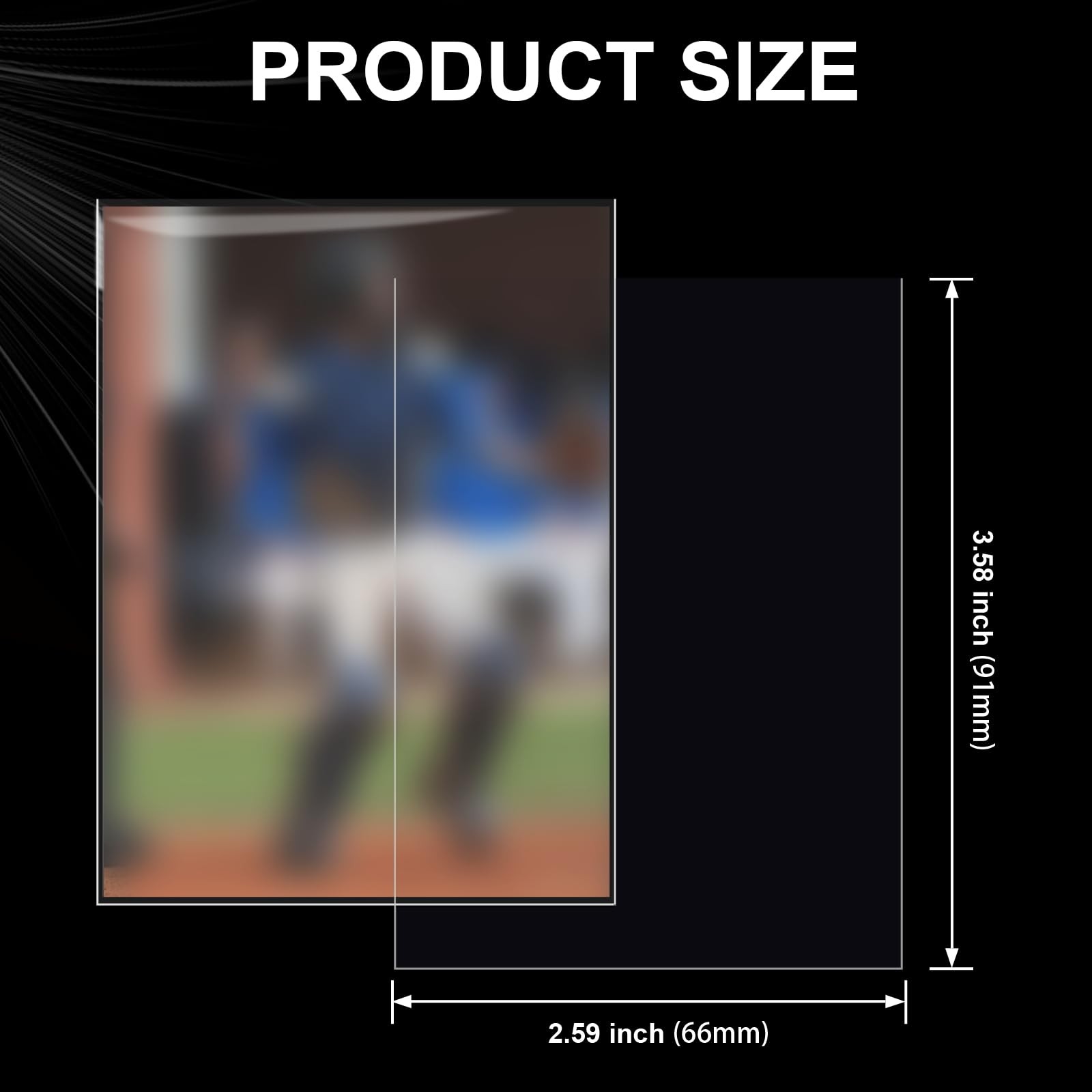 1000 Counts Premium Standard Baseball Trading Card Sleeves, Plastic Clear Prote