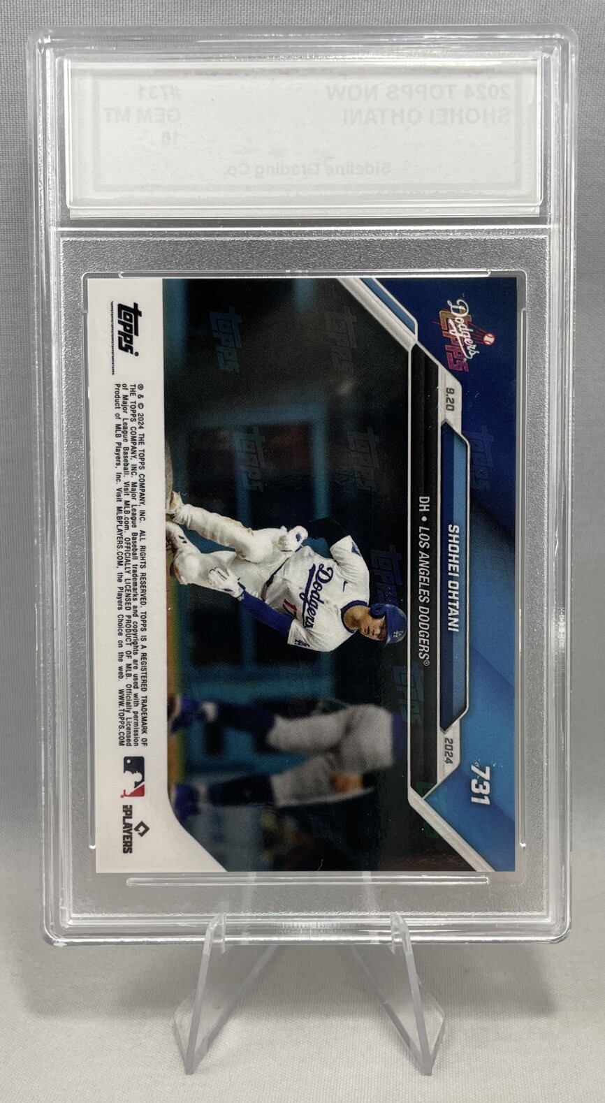 Shohei Ohtani 2024 Topps Now Graded Gem Mint 10 1st Dodgers 52/52 Club Member