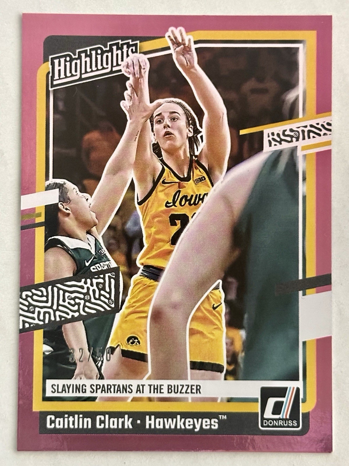 2024 Panini Caitlin Clark Collection – Highlights Caitlin Clark #H7 Pink /50