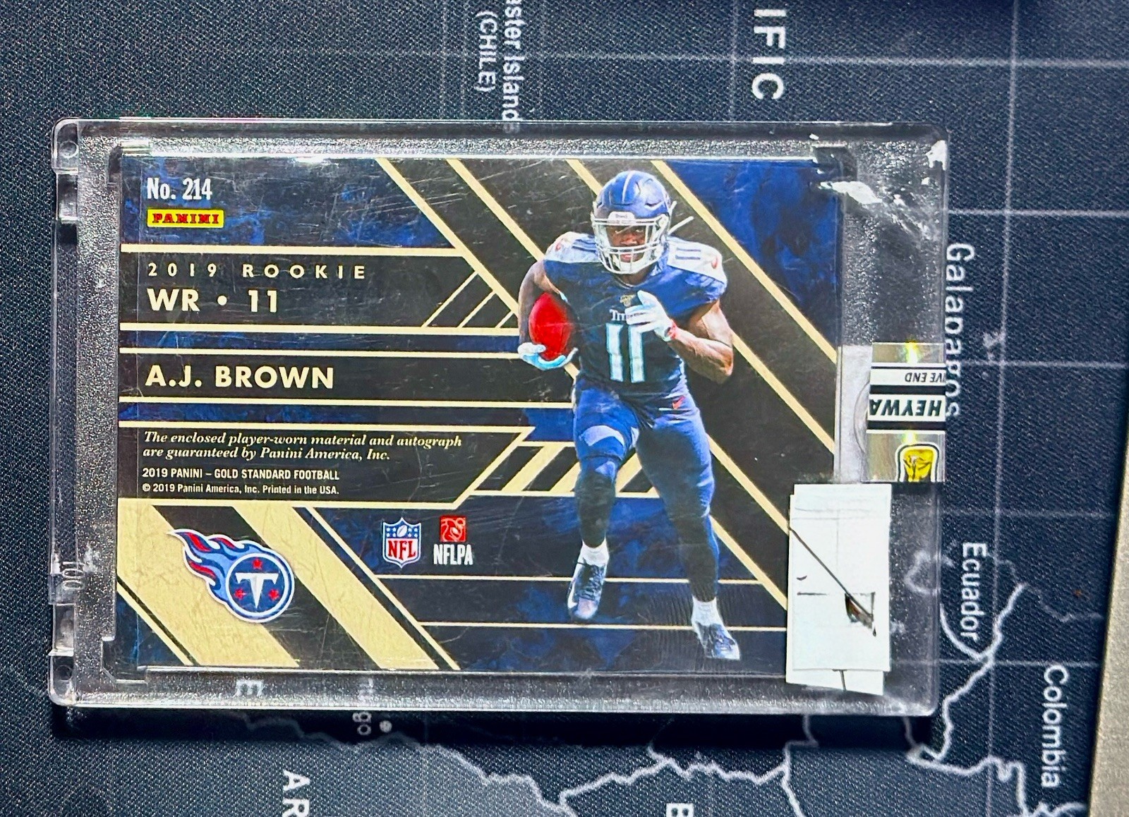 AJ Brown RPA Auto Patch Player Worn Rookie 2019 Panini Gold Standard #214 /99
