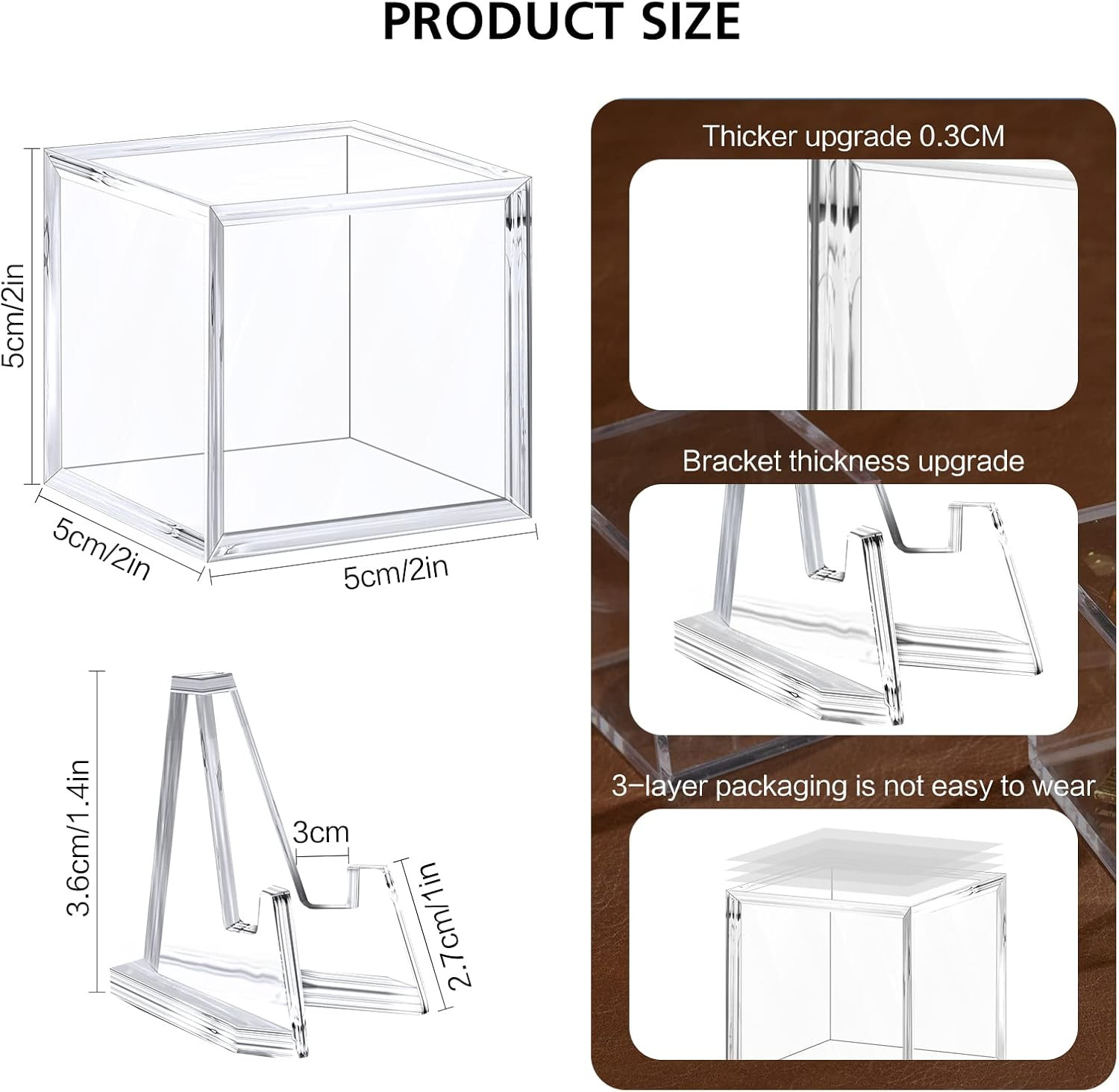 Championship Ring Display Case,Acrylic Display Box and Holder for Super Bowl Rin