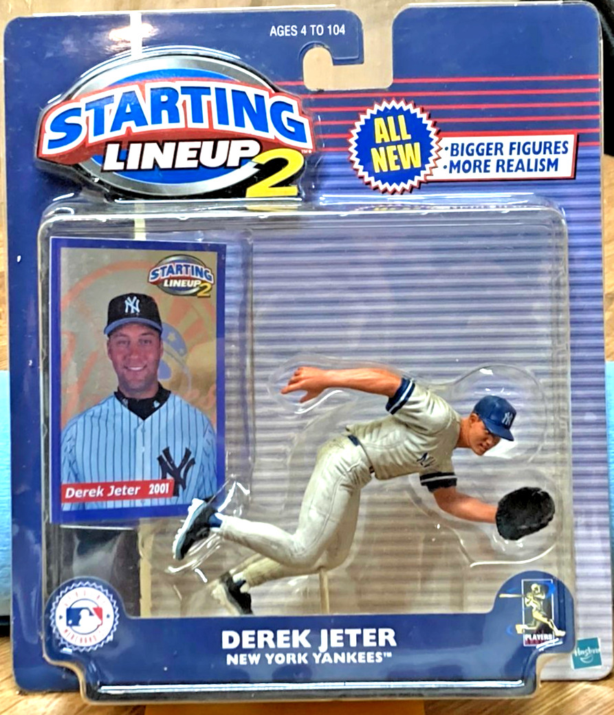 Starting Lineup 2 Derek Jeter 2001 Major League Baseball Figure New Sealed